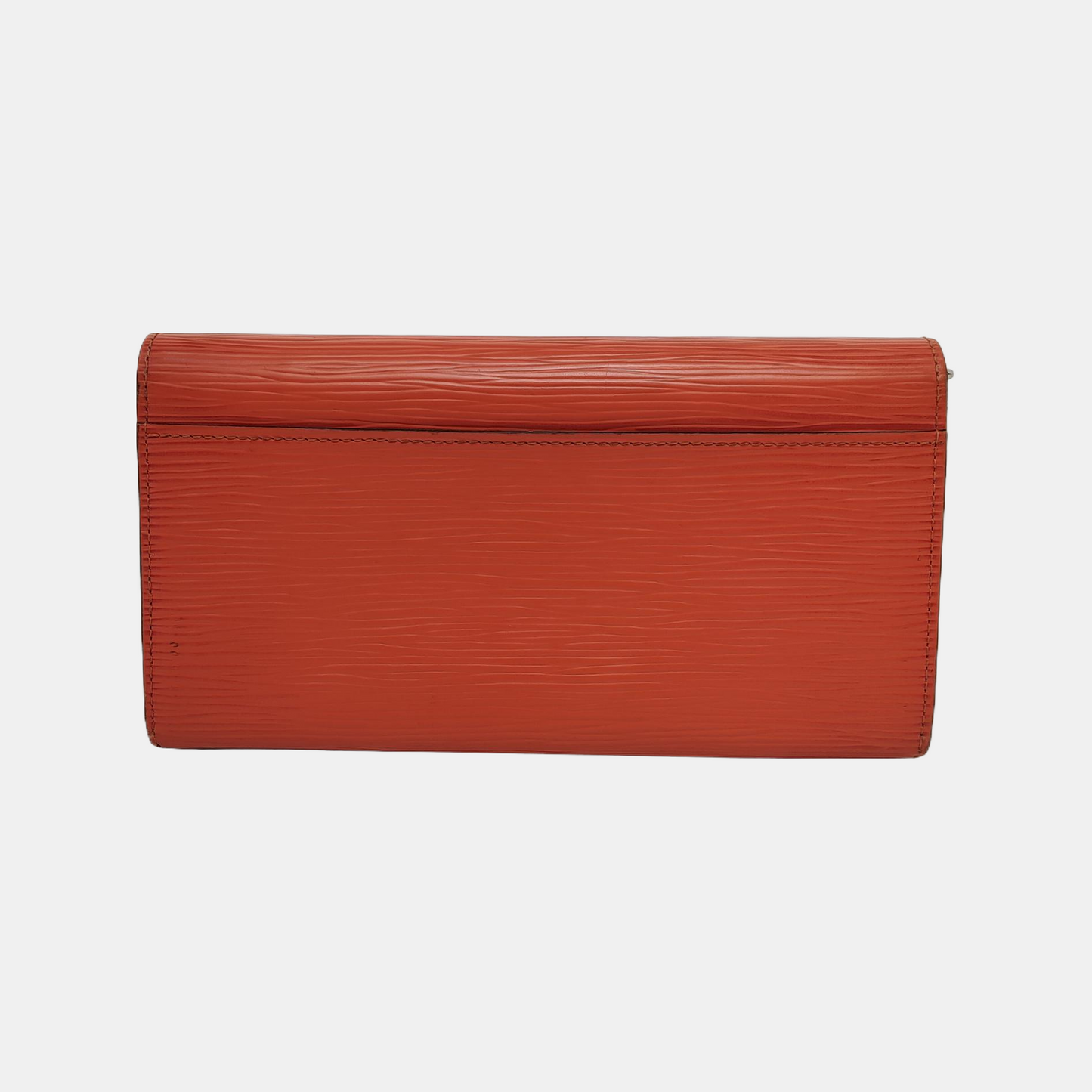 LOUIS VUITTON SARAH 橙色EPI牛皮水波纹钱包 Silver Hardware-(SKU)-947213079