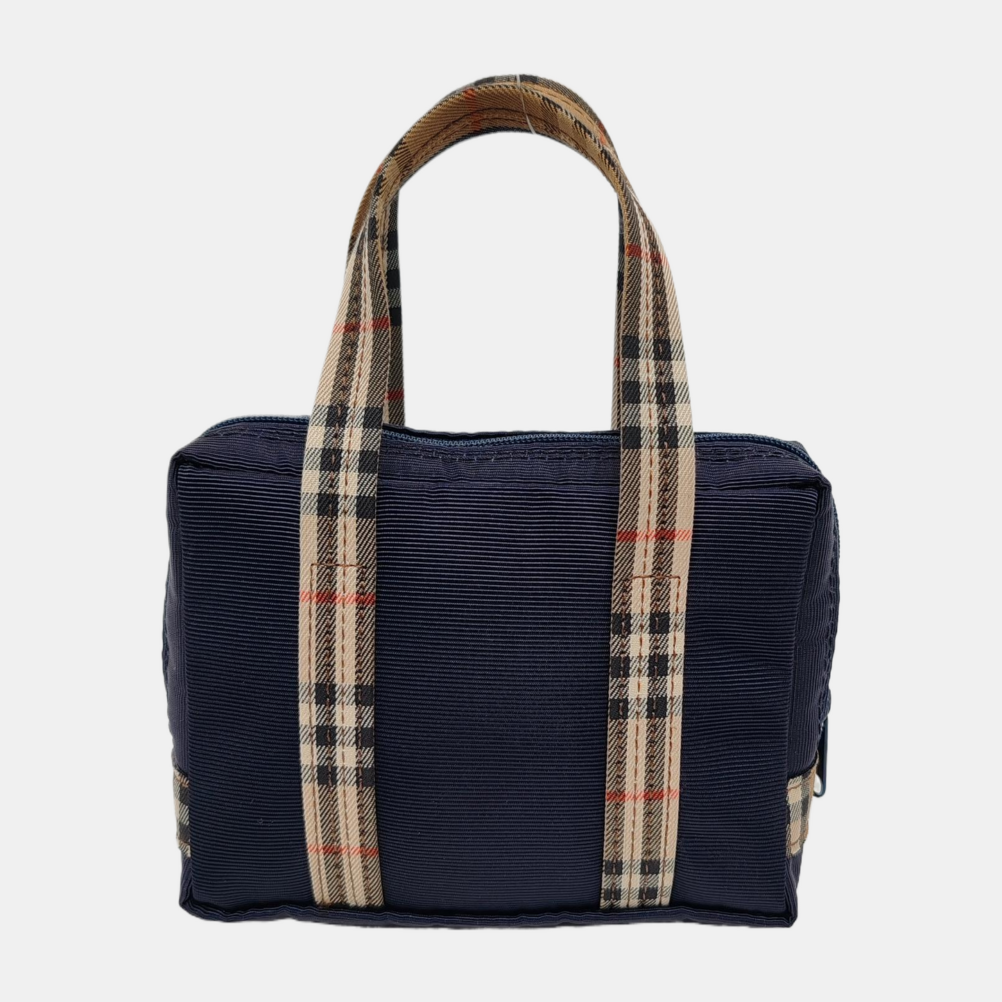 BURBERRY Dark Blue Fabric Tote Bag Golden hardware-(SKU)-947164907