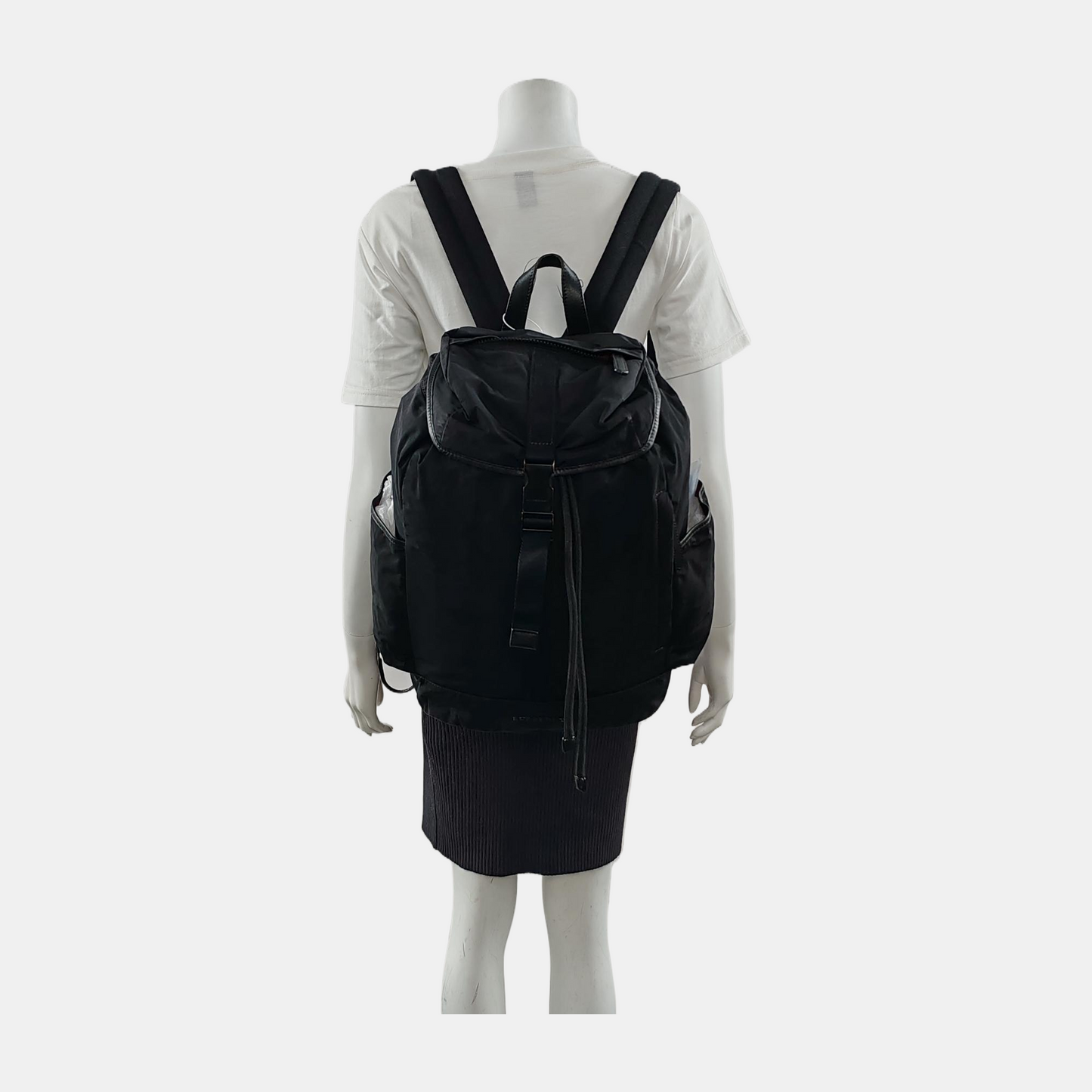 BURBERRY Black Nylon Backpack Handbag Single Shoulder Bag Black hardware-(SKU)-947044008