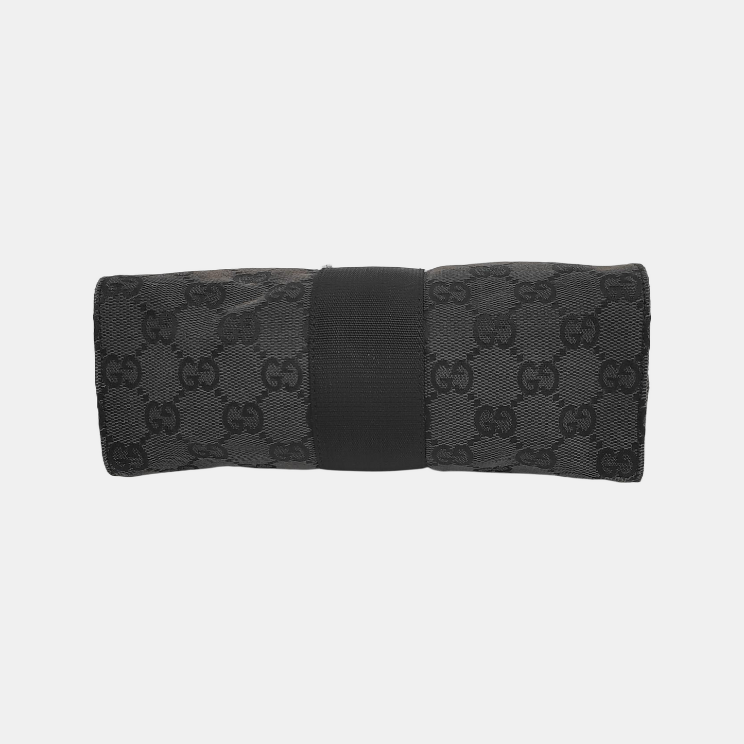 GUCCI Black Canvas Monogram Floral Print Single Shoulder Bag Handbag-(SKU)-947455818
