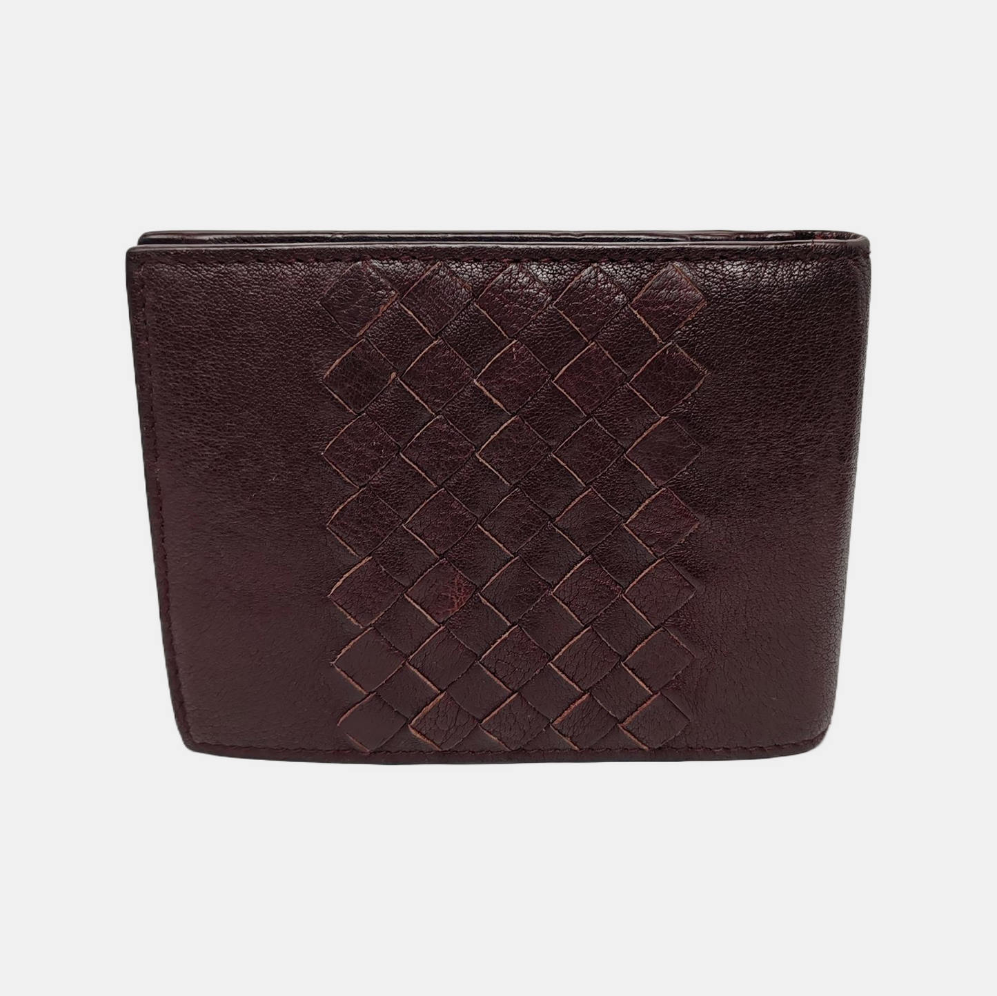 BOTTEGA VENETA Brown Cowhide Woven Wallet-(SKU)-947036391