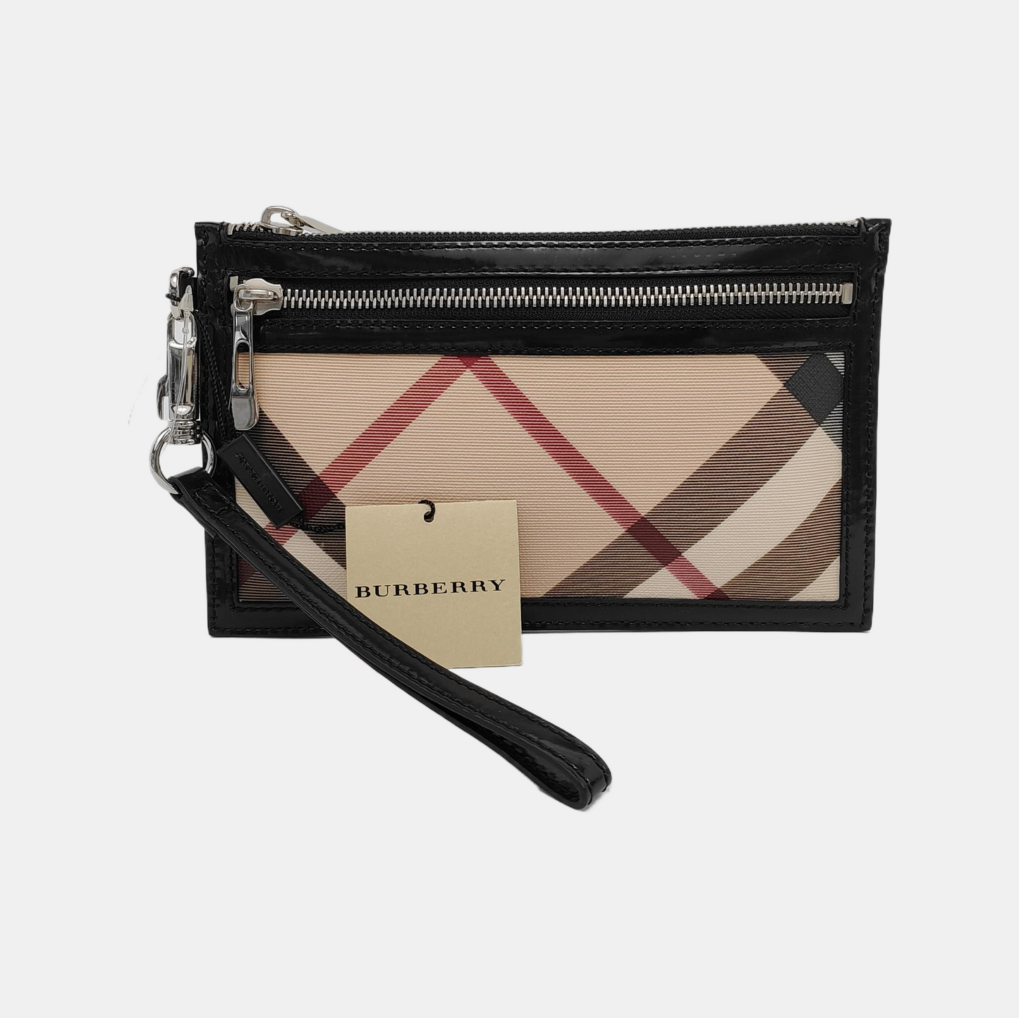 BURBERRY Beige Coated Canvas Handbag Silver Hardware-(SKU)-947201487