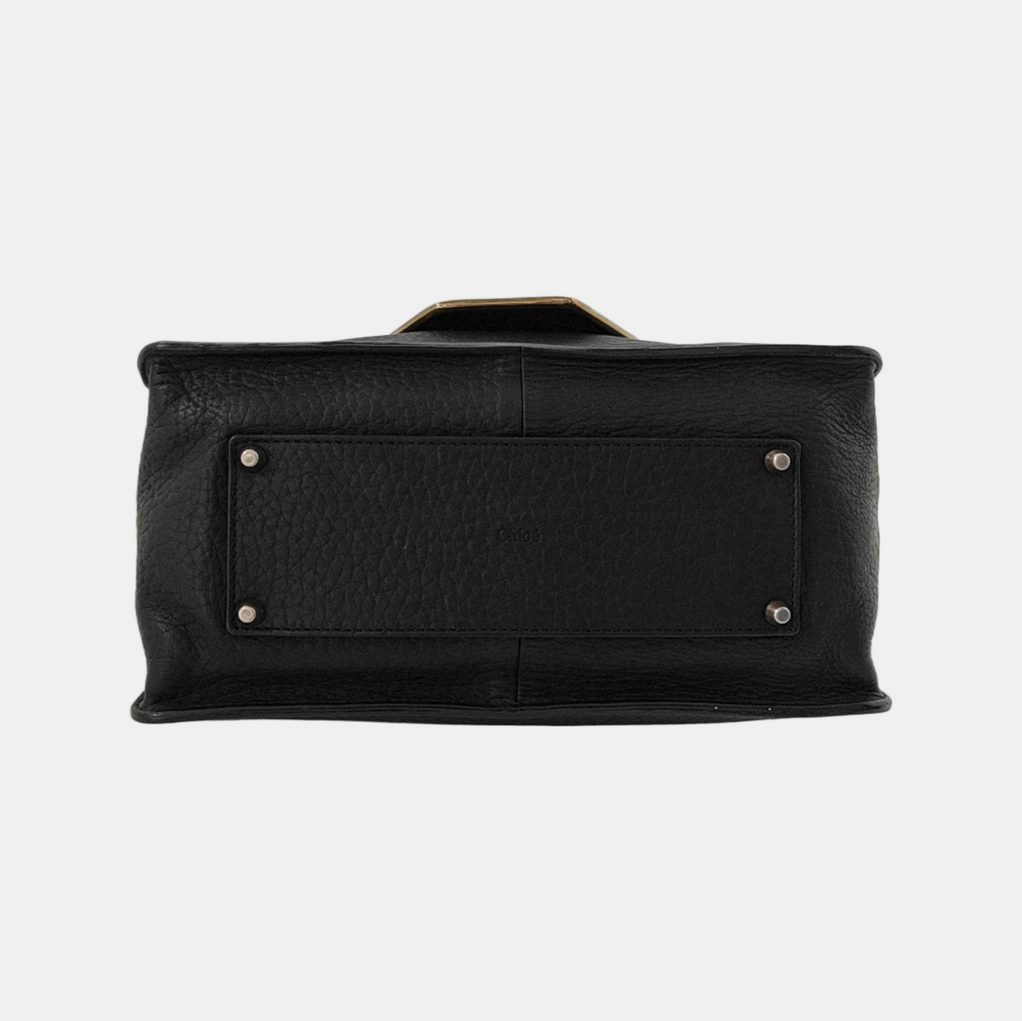 Chloé Sally Medium size Black Leather Single Shoulder Bag Golden hardware-(SKU)-947220516