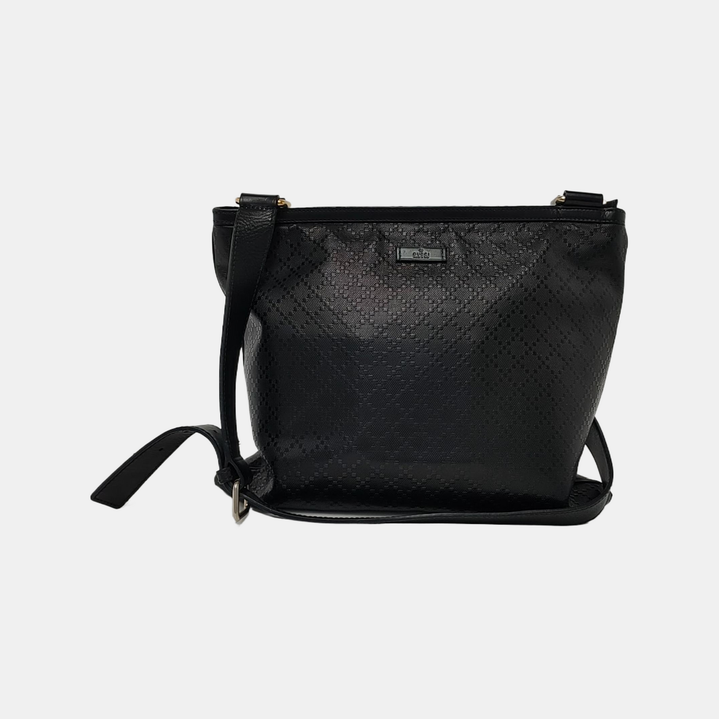 GUCCI Princy Black cowhide embossed shoulder bag crossbody bag Golden hardware-(SKU)-947265405