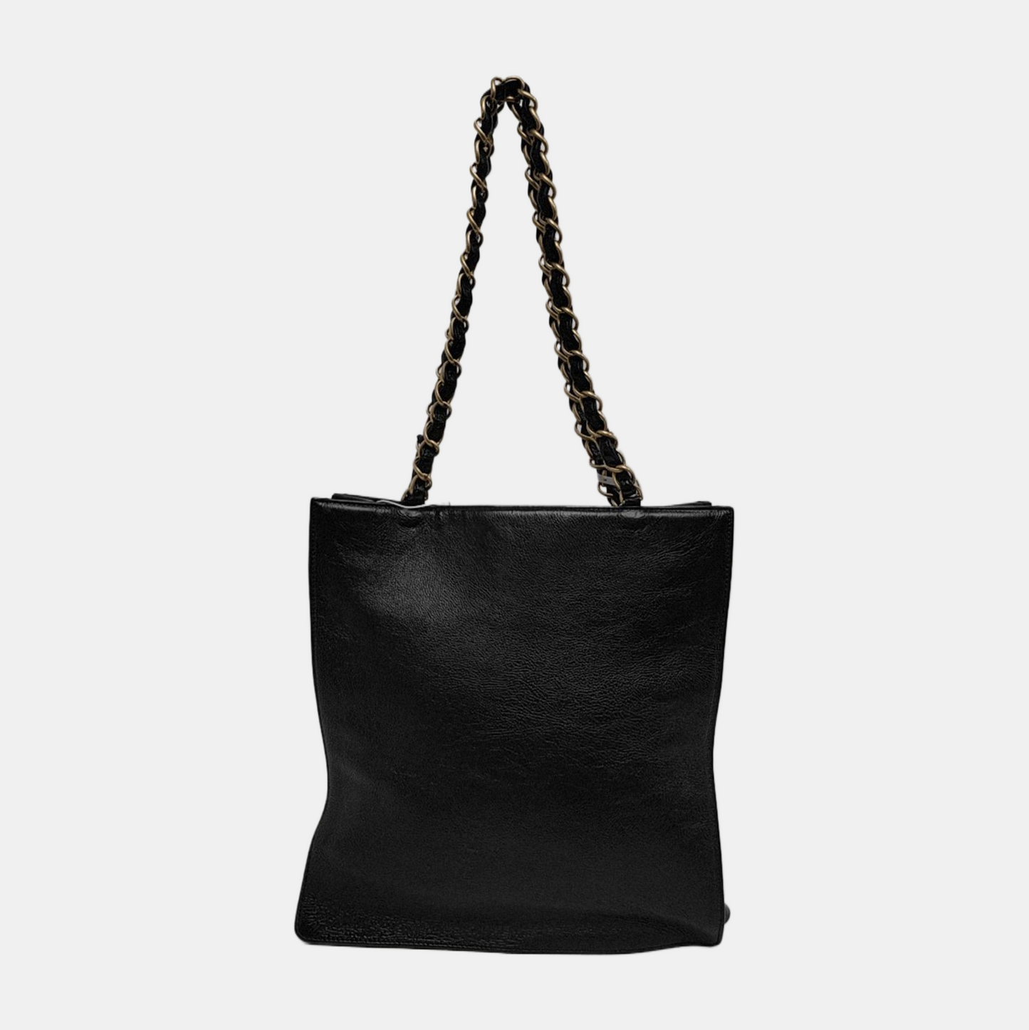 CHANEL JUMBO CRAVE Black Leather Quilted Single Shoulder Bag with Gold Hardware 30 opening-(SKU)-947026988