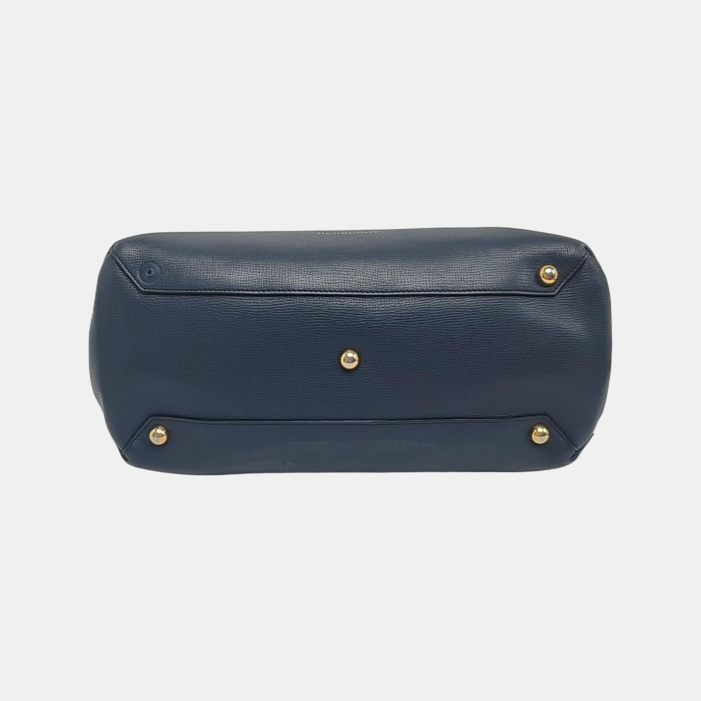 BURBERRY The Banner Medium size Dark Blue Leather Shoulder Tote Crossbody Bag Golden hardware Removable shoulder strap-(SKU)-947520458