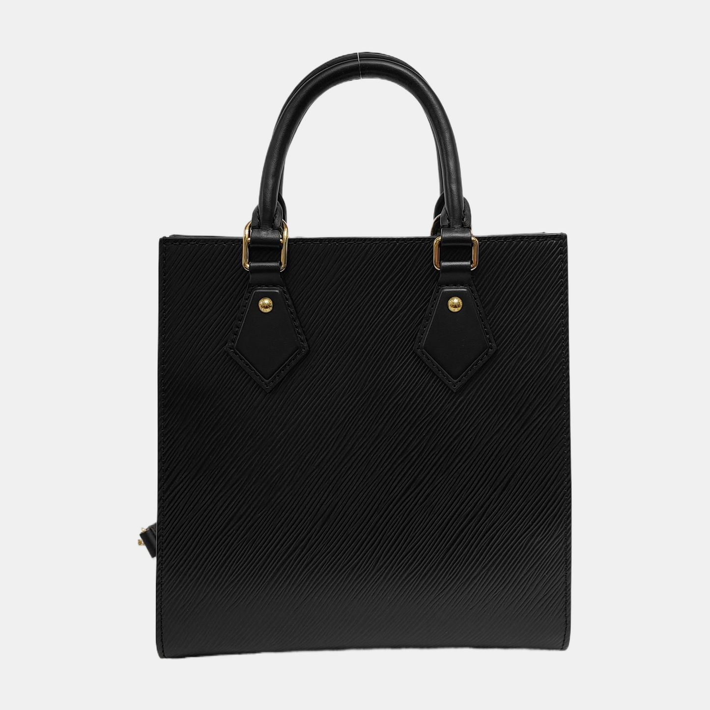 LOUIS VUITTON SAC PLAT BB Black EPI Leather Water Ripple Music Book Bag Crossbody Bag Shoulder Bag Tote Bag Adjustable Strap Golden Hardware Removable Strap-(SKU)-947466137