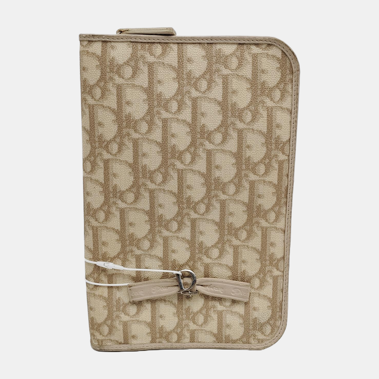 DIOR Khaki coated canvas monogram clutch-(SKU)-943562278