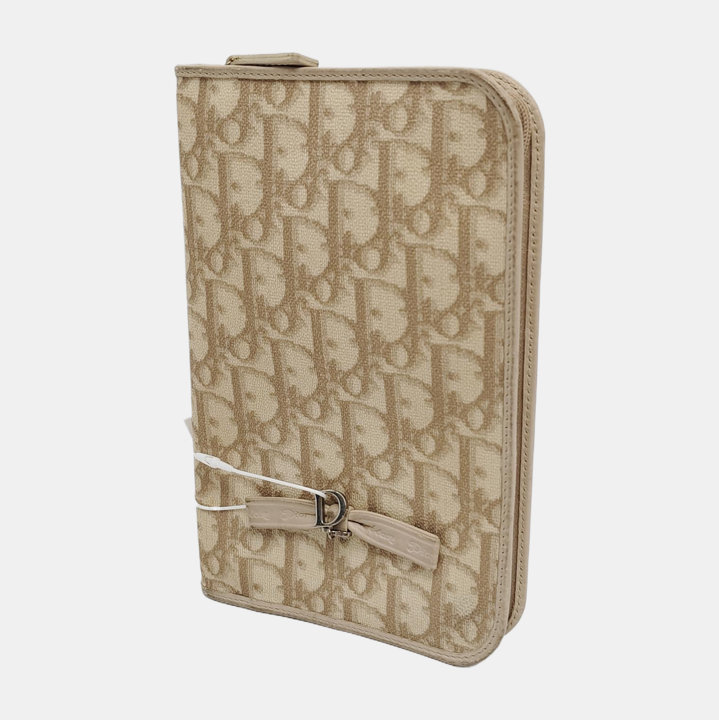 DIOR Khaki coated canvas monogram clutch-(SKU)-943562278