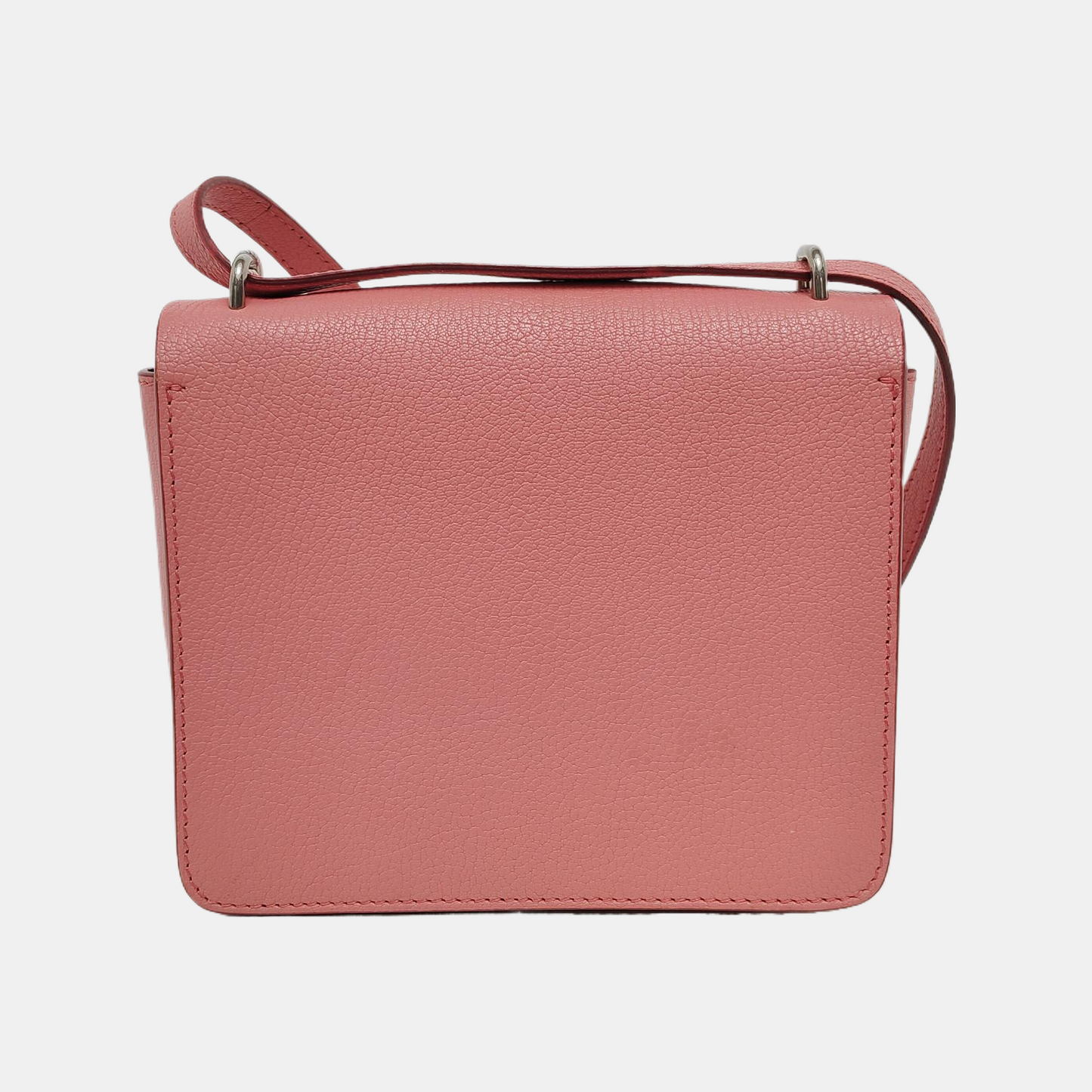 BURBERRY D-Ring Pink Cowhide Sling Bag Single Shoulder Bag Silver Hardware Removable shoulder strap-(SKU)-946532657