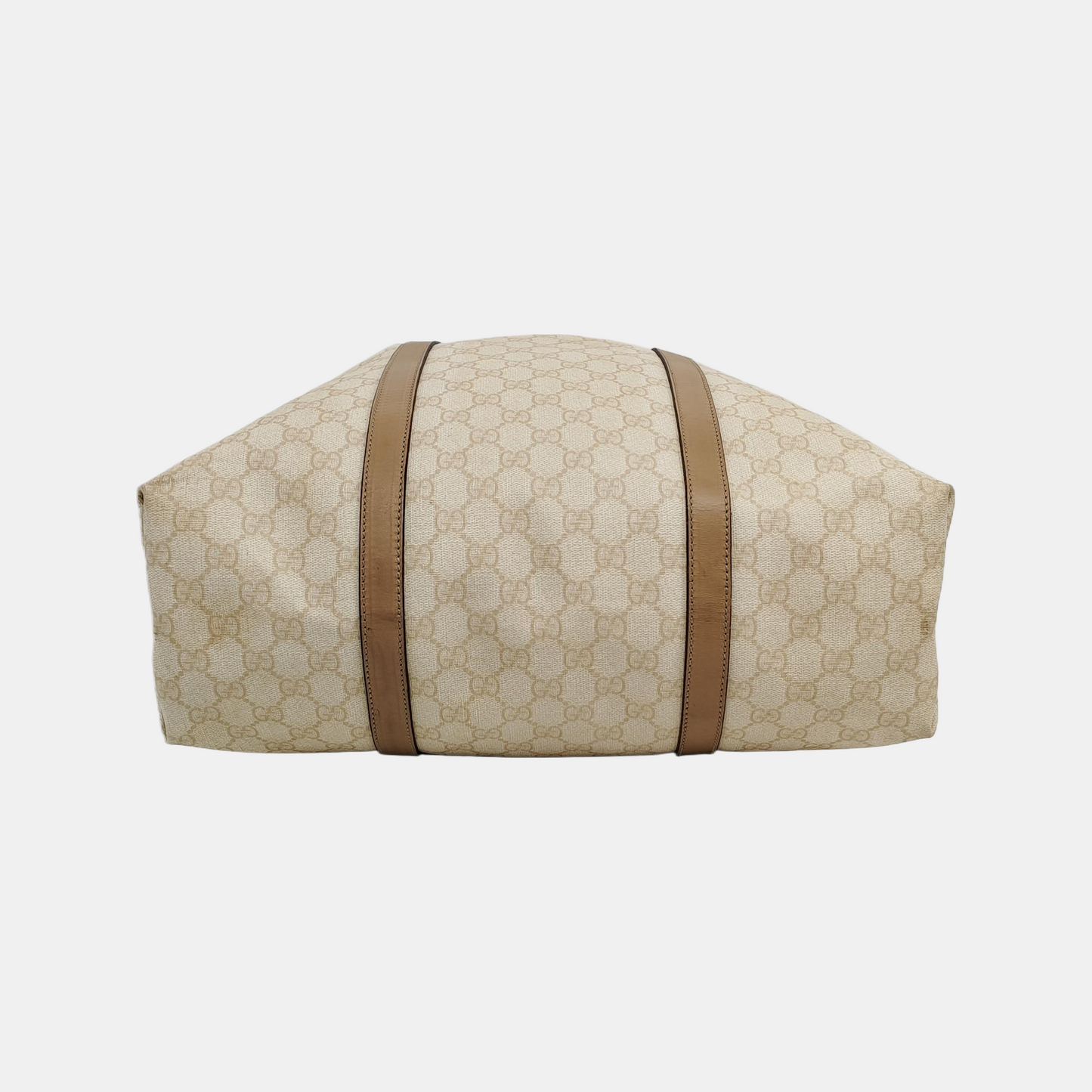 GUCCI Shima Tote Beige Coated Canvas Monogrammed Printed Single Shoulder Bag Handbag Golden hardware-(SKU)-947608449