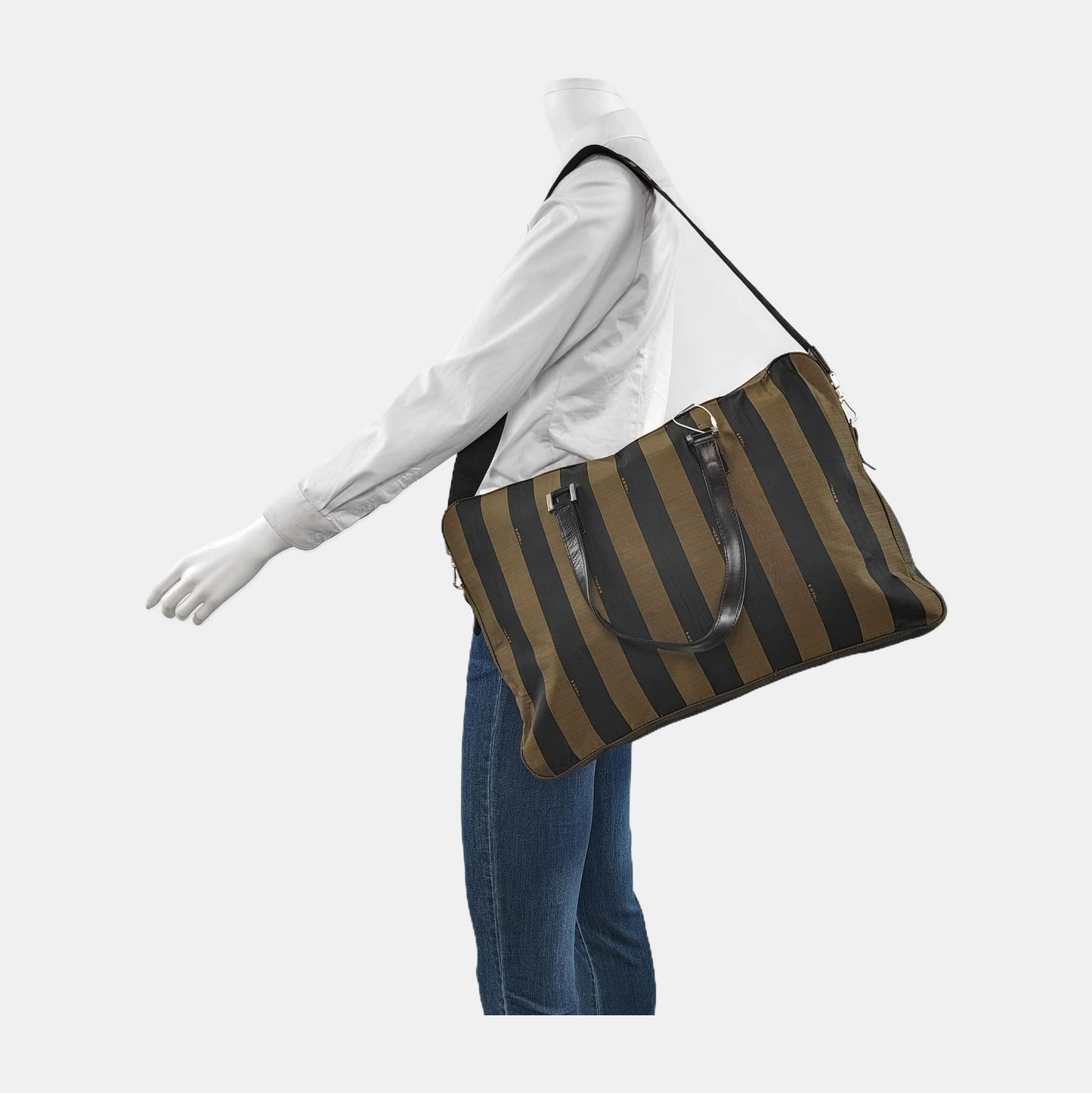 FENDI Multicolor fabric single shoulder bag Golden Silver Hardware Removable shoulder strap-(SKU)-947506411