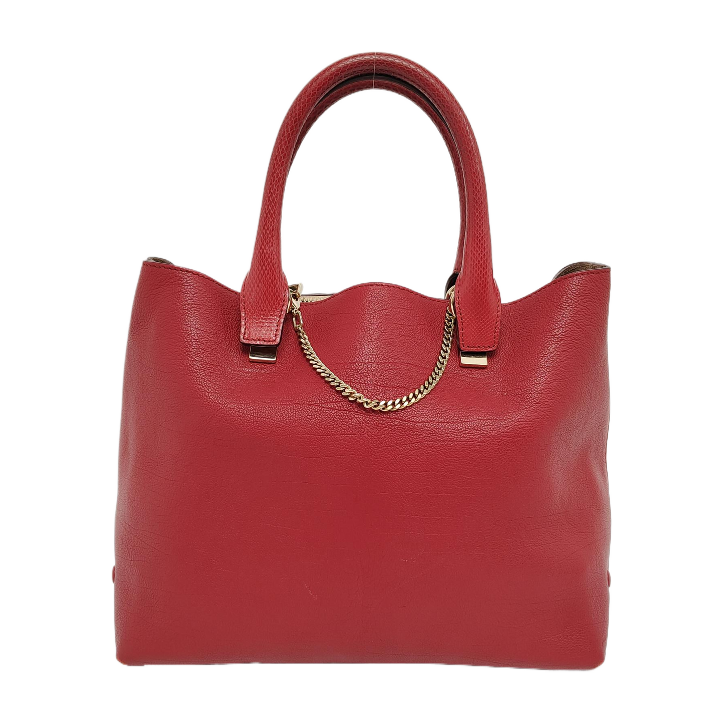 Chloé Baylee Red Cowhide Handbag Single Shoulder Bag Crossbody Bag Golden hardware-(SKU)-947725847