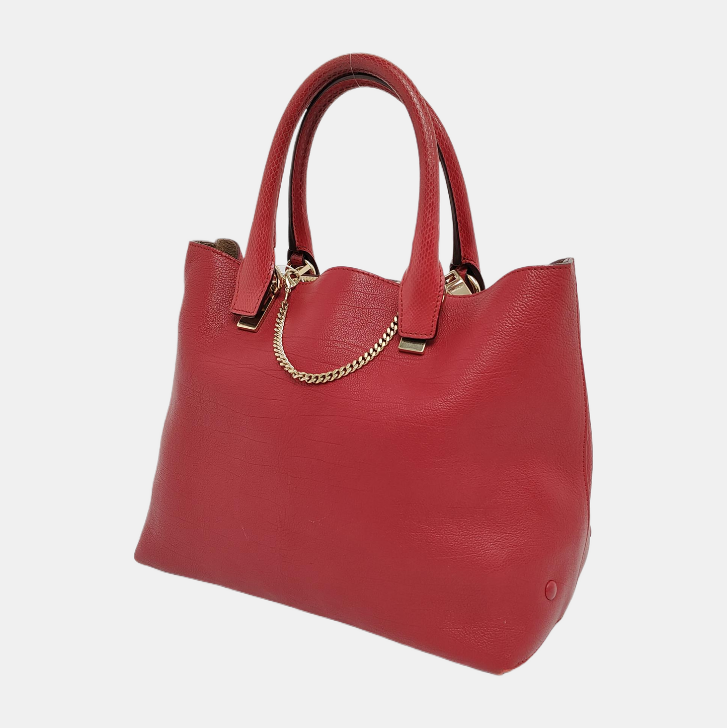 Chloé Baylee Red Cowhide Handbag Single Shoulder Bag Crossbody Bag Golden hardware-(SKU)-947725847
