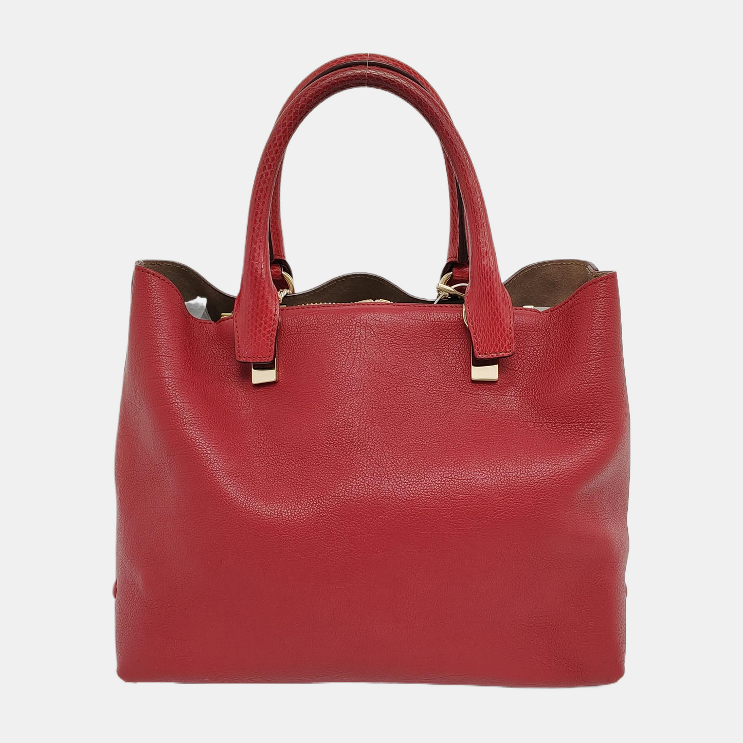 Chloé Baylee Red Cowhide Handbag Single Shoulder Bag Crossbody Bag Golden hardware-(SKU)-947725847