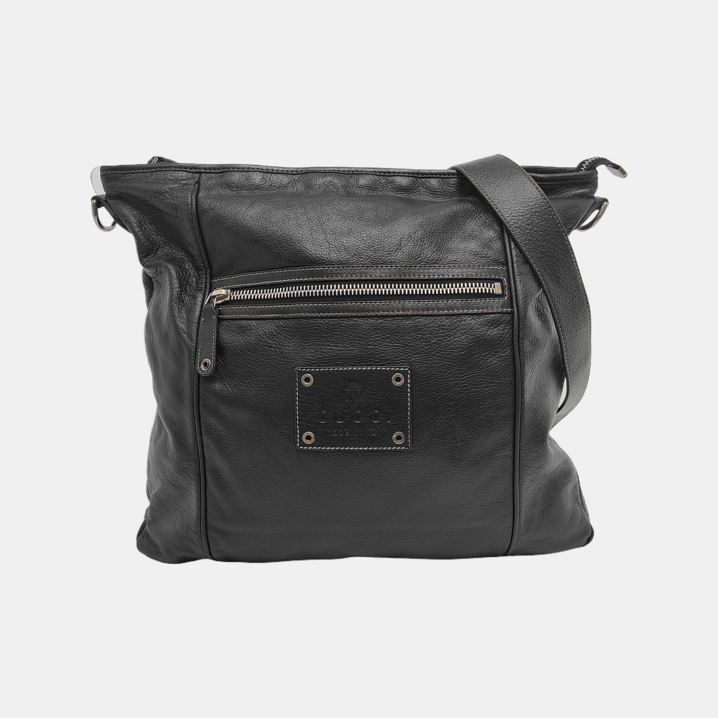 GUCCI Tote bag Black Cowhide Camouflage Single Shoulder Bag Silver Hardware Removable shoulder strap-(SKU)-947588323