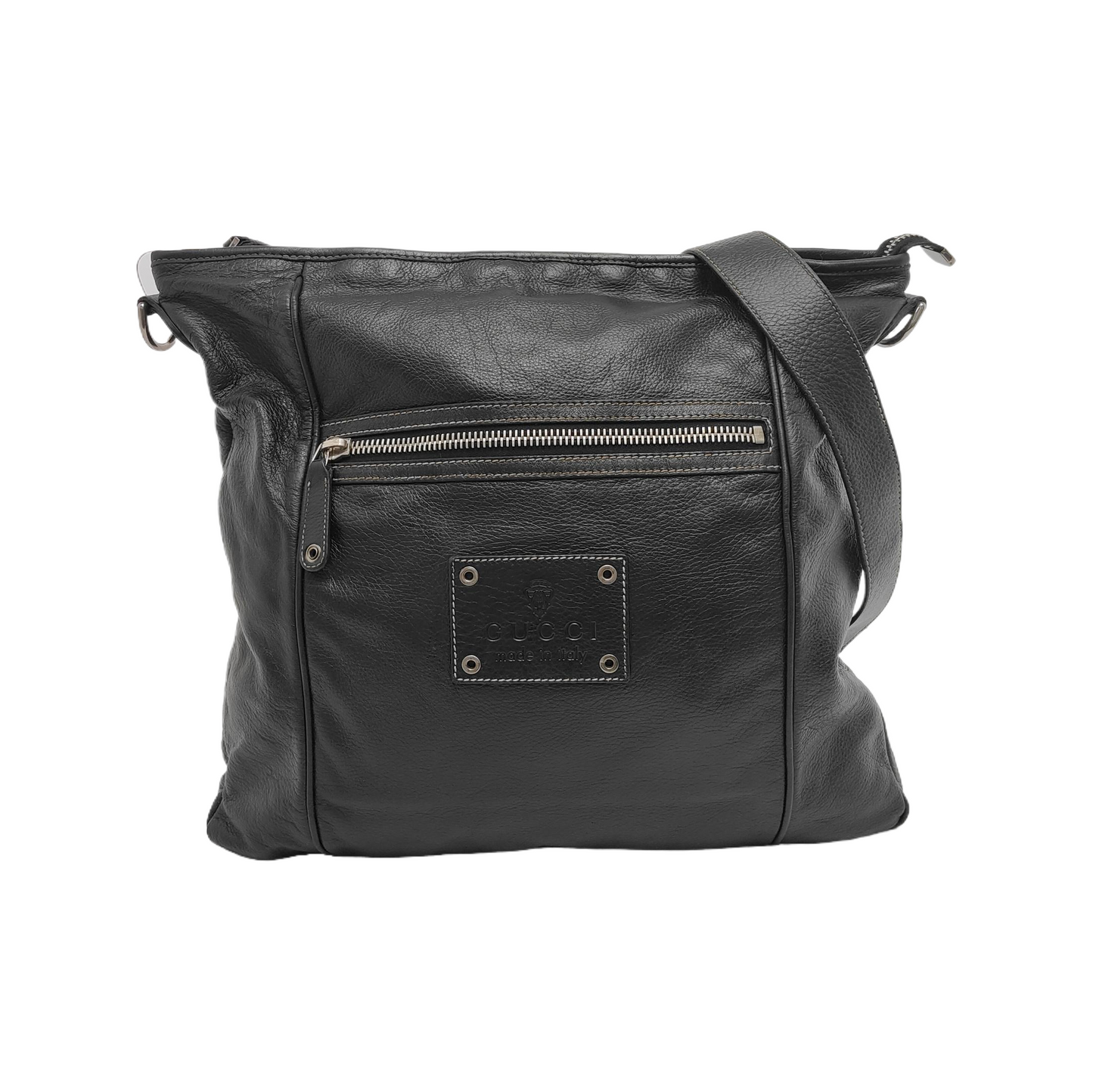 GUCCI Tote bag Black Cowhide Camouflage Single Shoulder Bag Silver Hardware Removable shoulder strap-(SKU)-947588323
