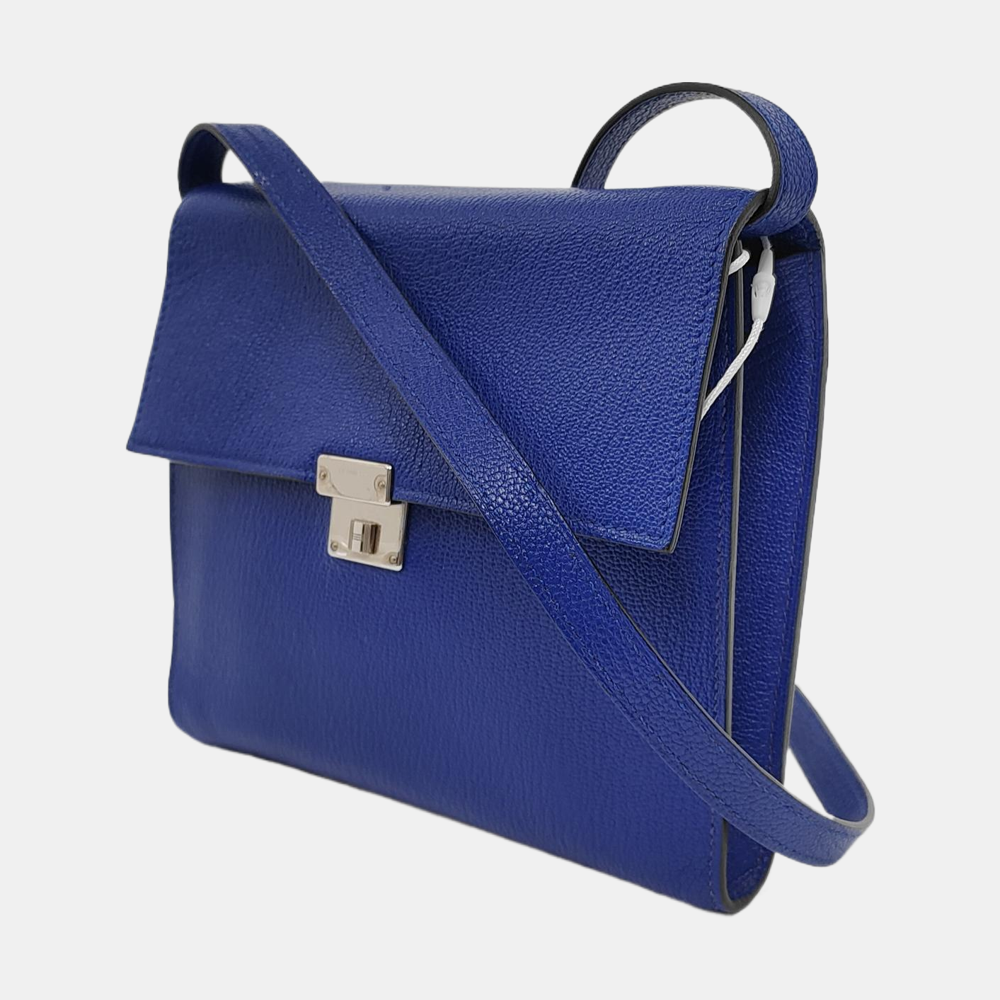 HERMÈS Clic 16 Royal Blue Calfskin Shoulder Bag Crossbody Bag with Silver Hardware C Detachable Strap-(SKU)-946836443