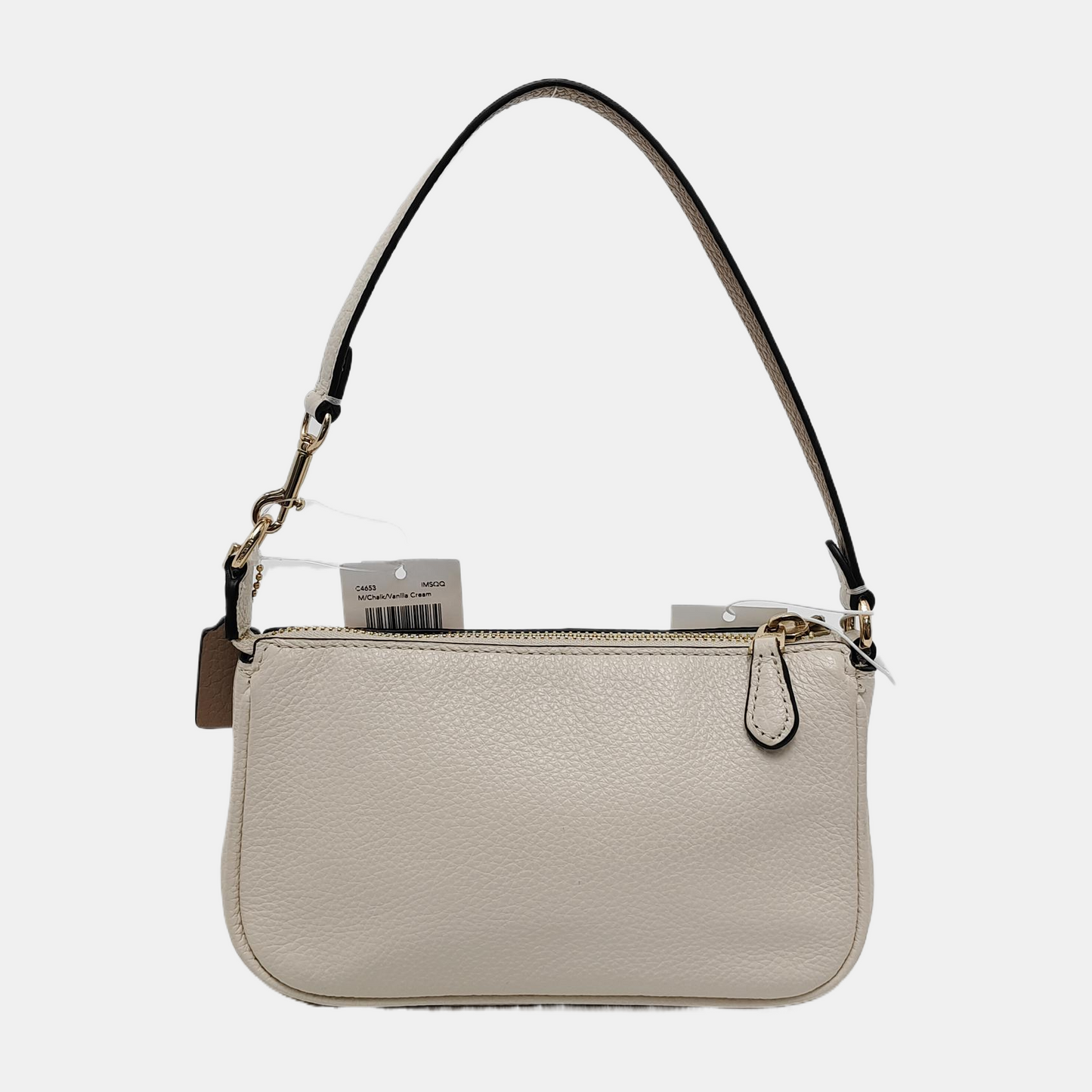 COACH NOLITA White Leather Carriage Single Shoulder Handbag Tote Bag Golden hardware-(SKU)-935756200