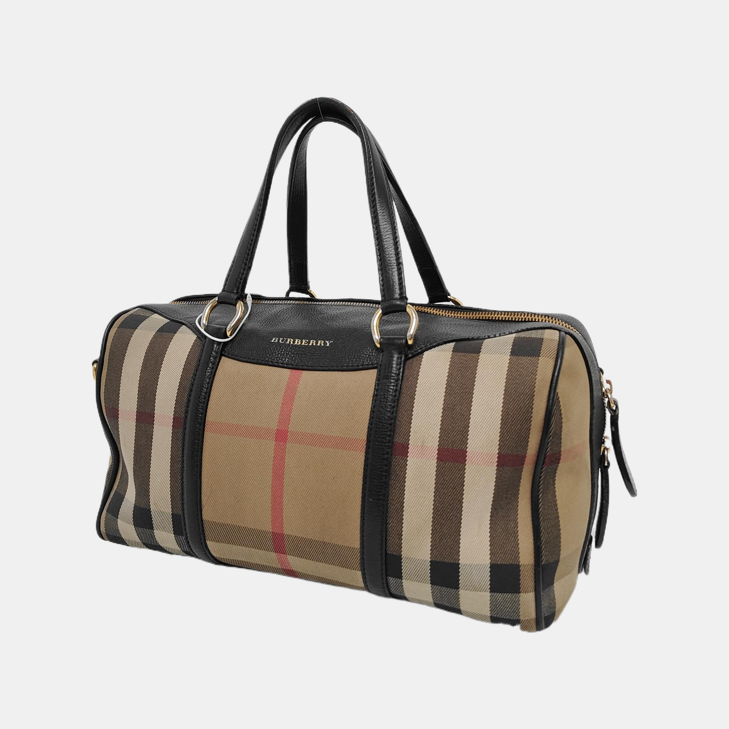 BURBERRY Alchester Multicolor Canvas Handbag Golden hardware-(SKU)-939790011