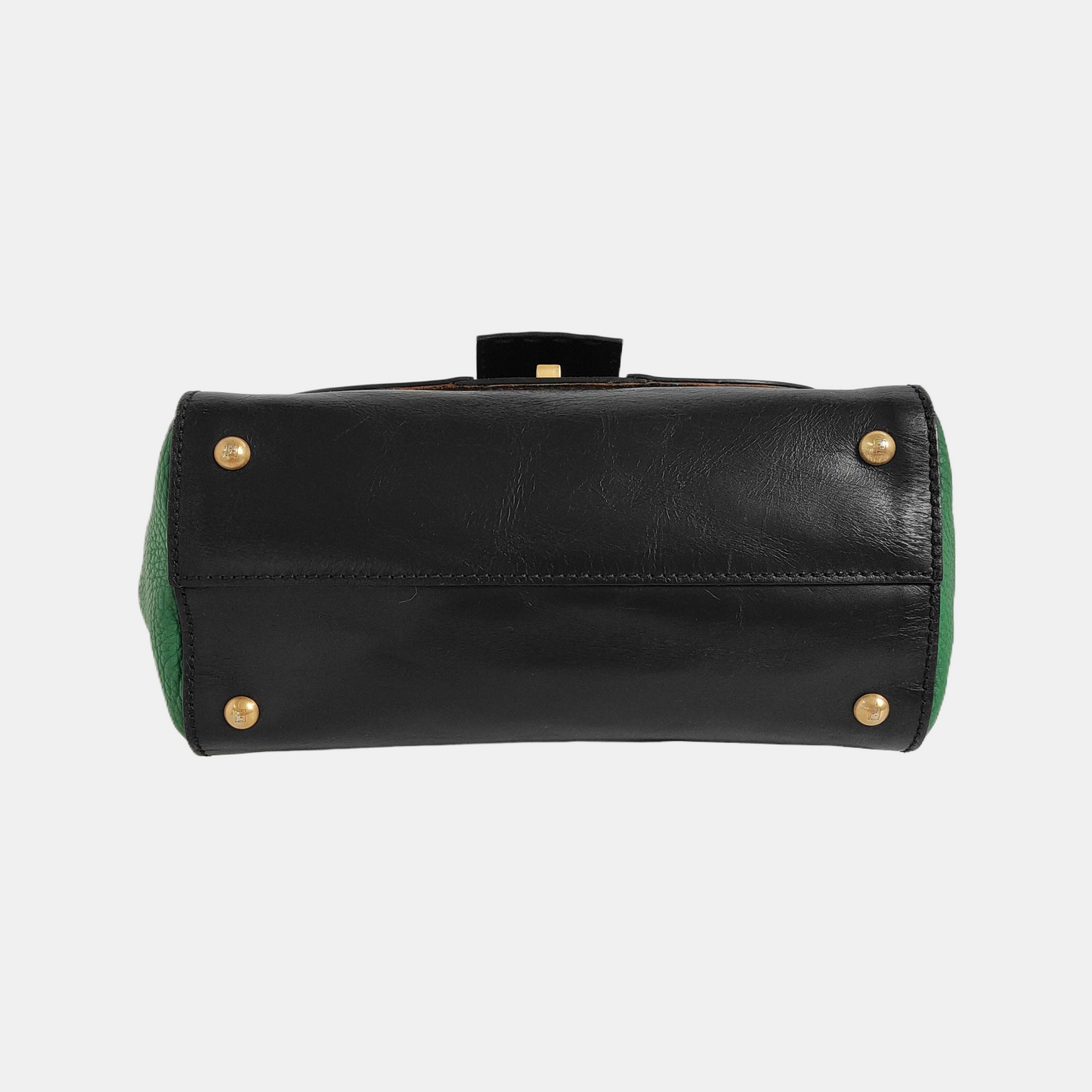 FENDI Black Calfskin Crossbody Bag Golden Silver Hardware Removable shoulder strap-(SKU)-947588628