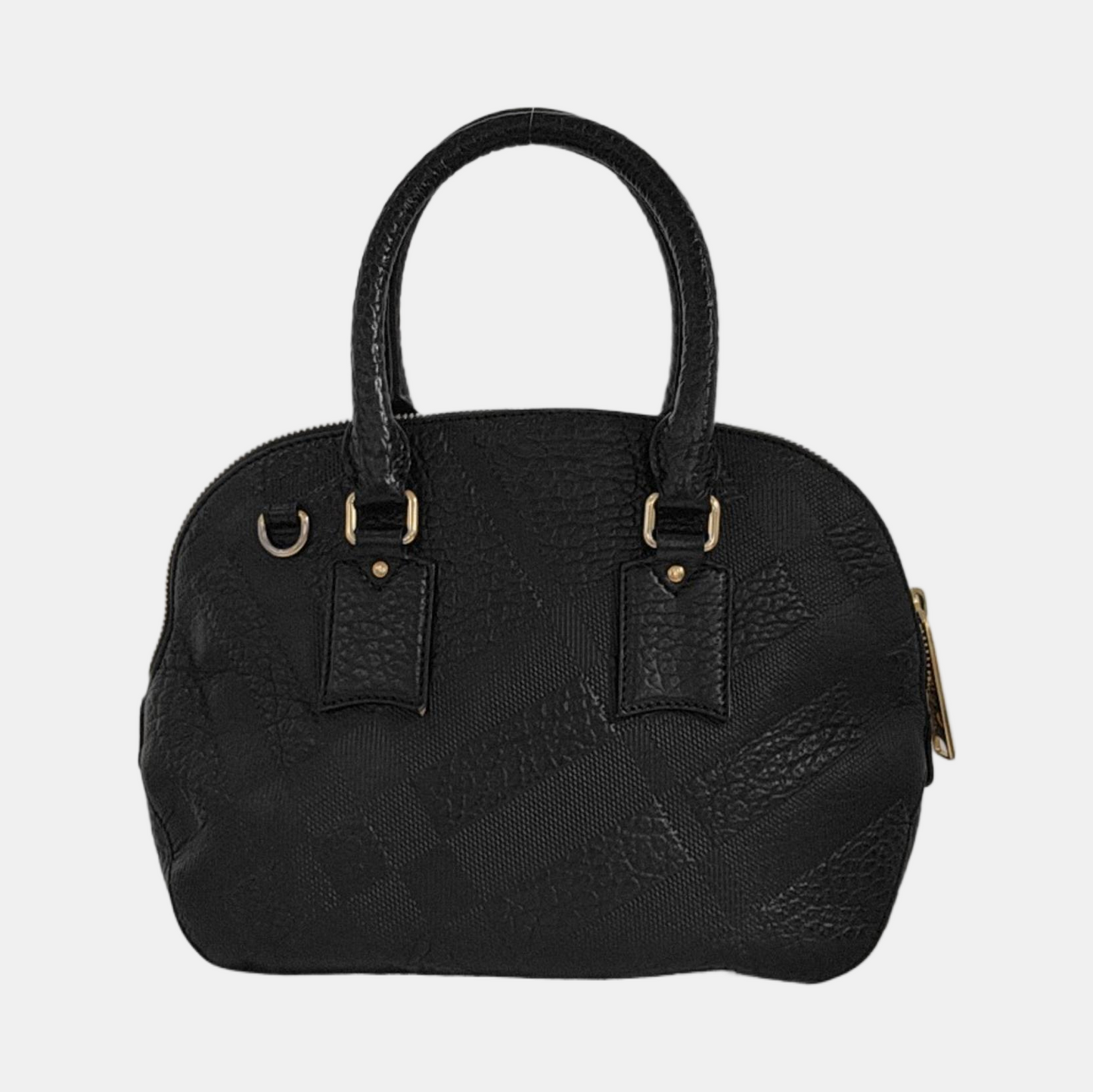 BURBERRY Sartorial Orchard Black Cowhide Single Shoulder Bag Tote Bag Golden hardware Removable shoulder strap-(SKU)-947701132