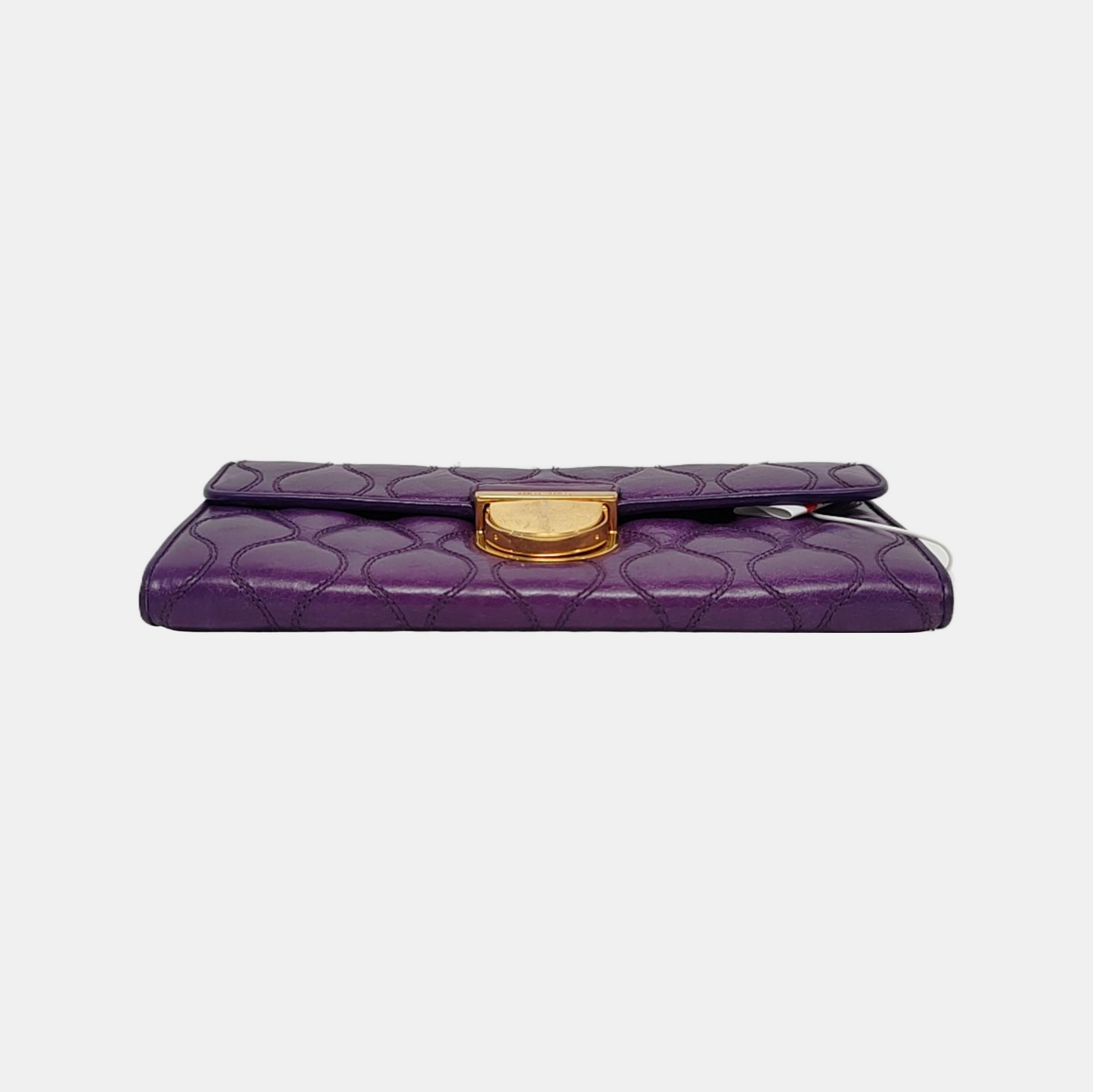 Miu Miu Purple Lamb Leather Quilted Wallet Golden hardware-(SKU)-947973528