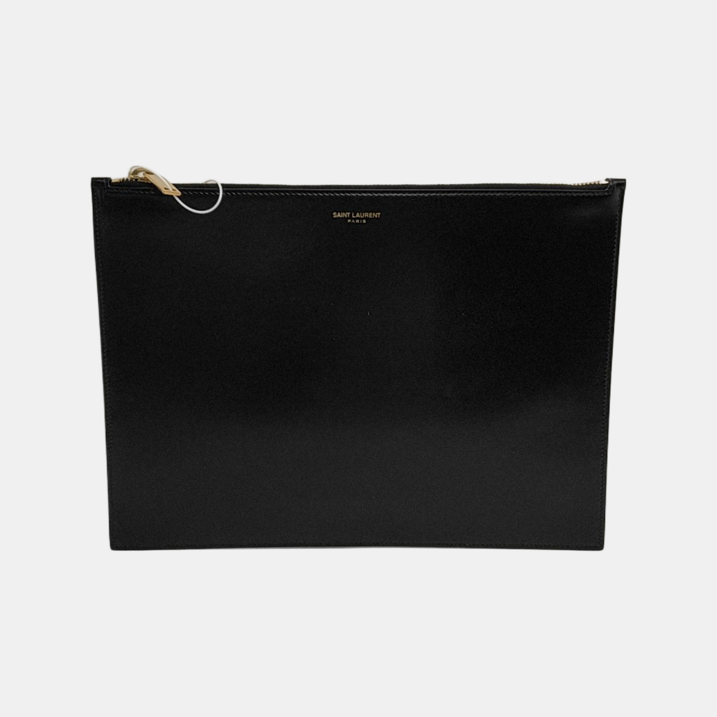 YSL Large size Black Cowhide Clutch Golden hardware-(SKU)-947735659