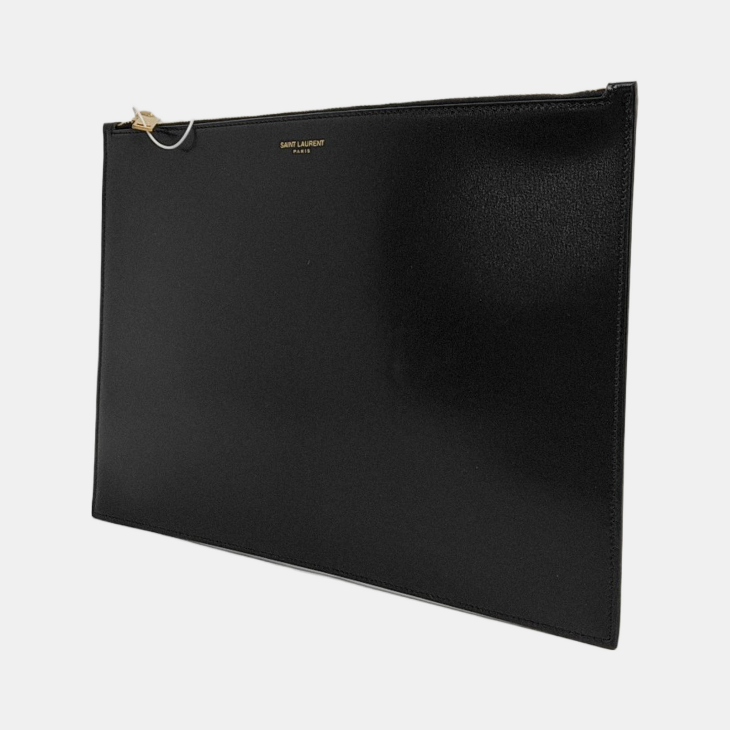 YSL Large size Black Cowhide Clutch Golden hardware-(SKU)-947735659