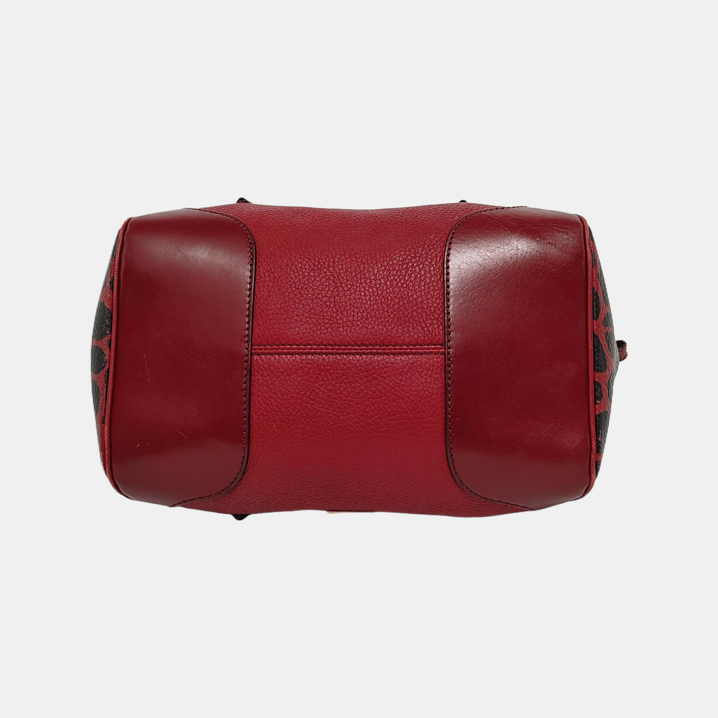 BURBERRY Red Leather Fringe Shoulder Bag Golden hardware-(SKU)-947960659