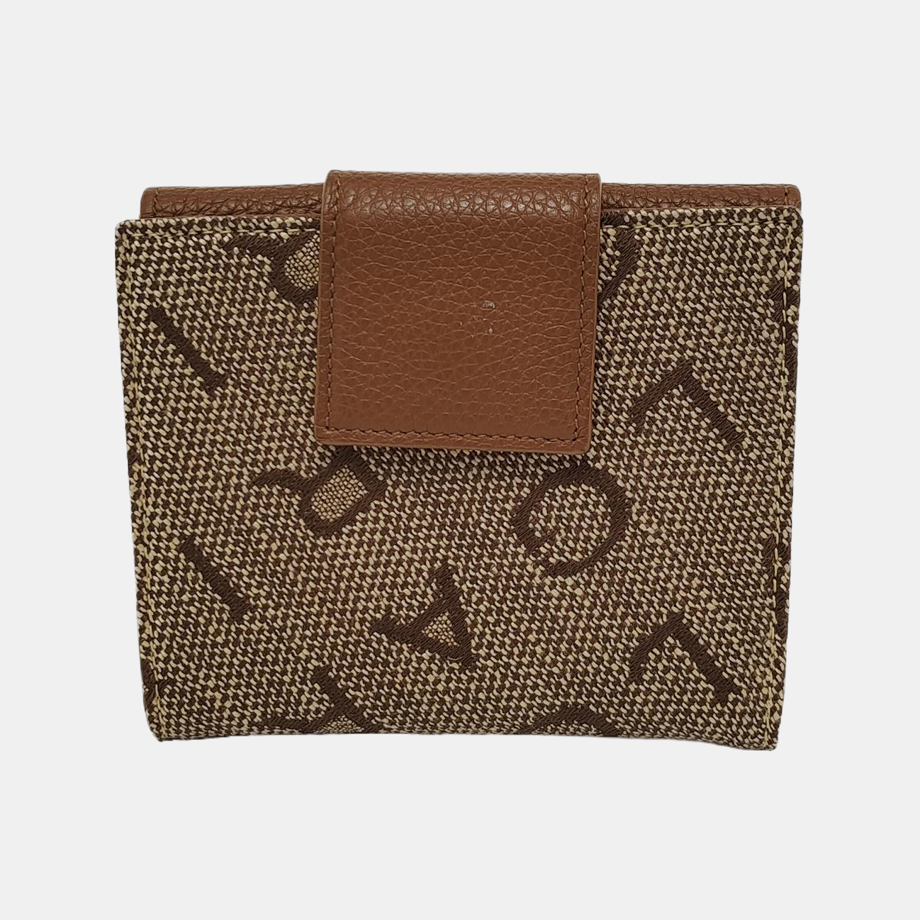 BVLGARI Khaki Fabric Money Clip Wallet Golden hardware-(SKU)-947976737