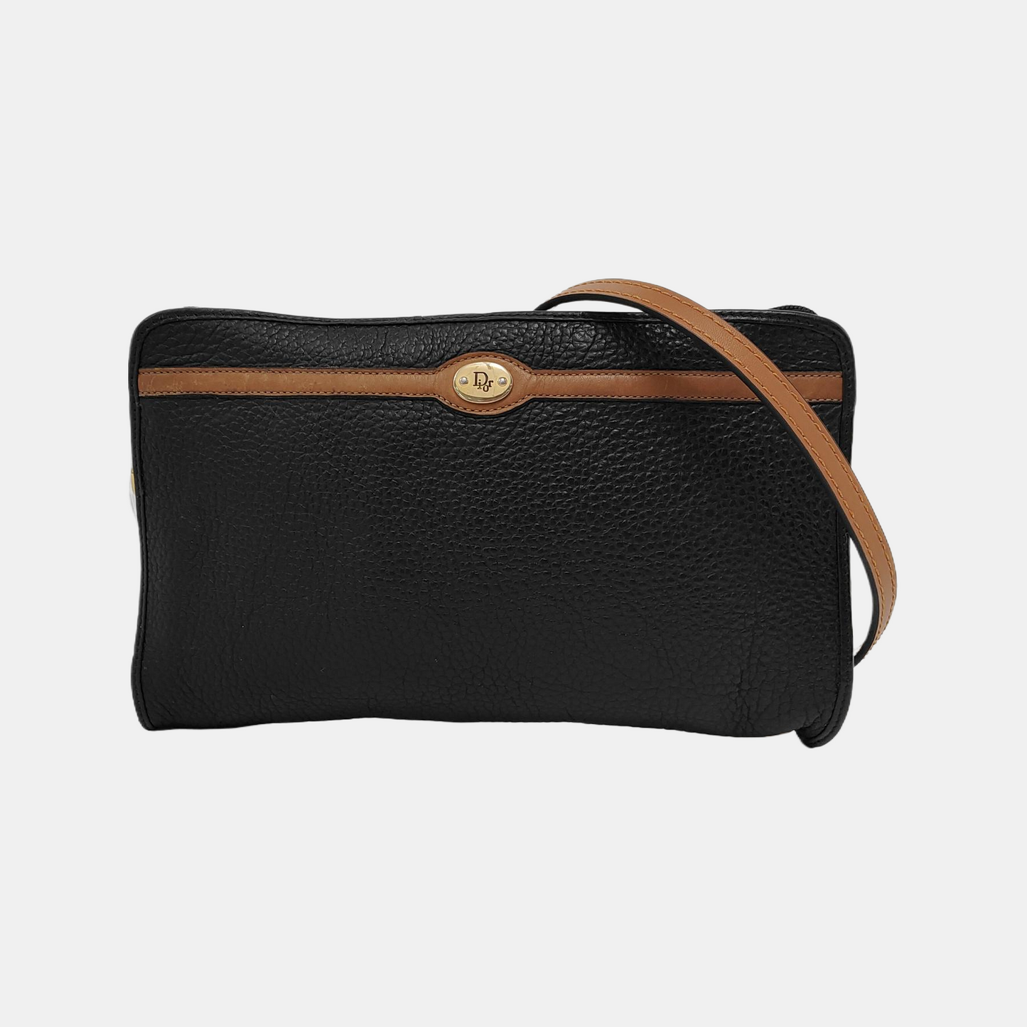 DIOR Black Leather Single Shoulder Bag Golden hardware-(SKU)-948124105