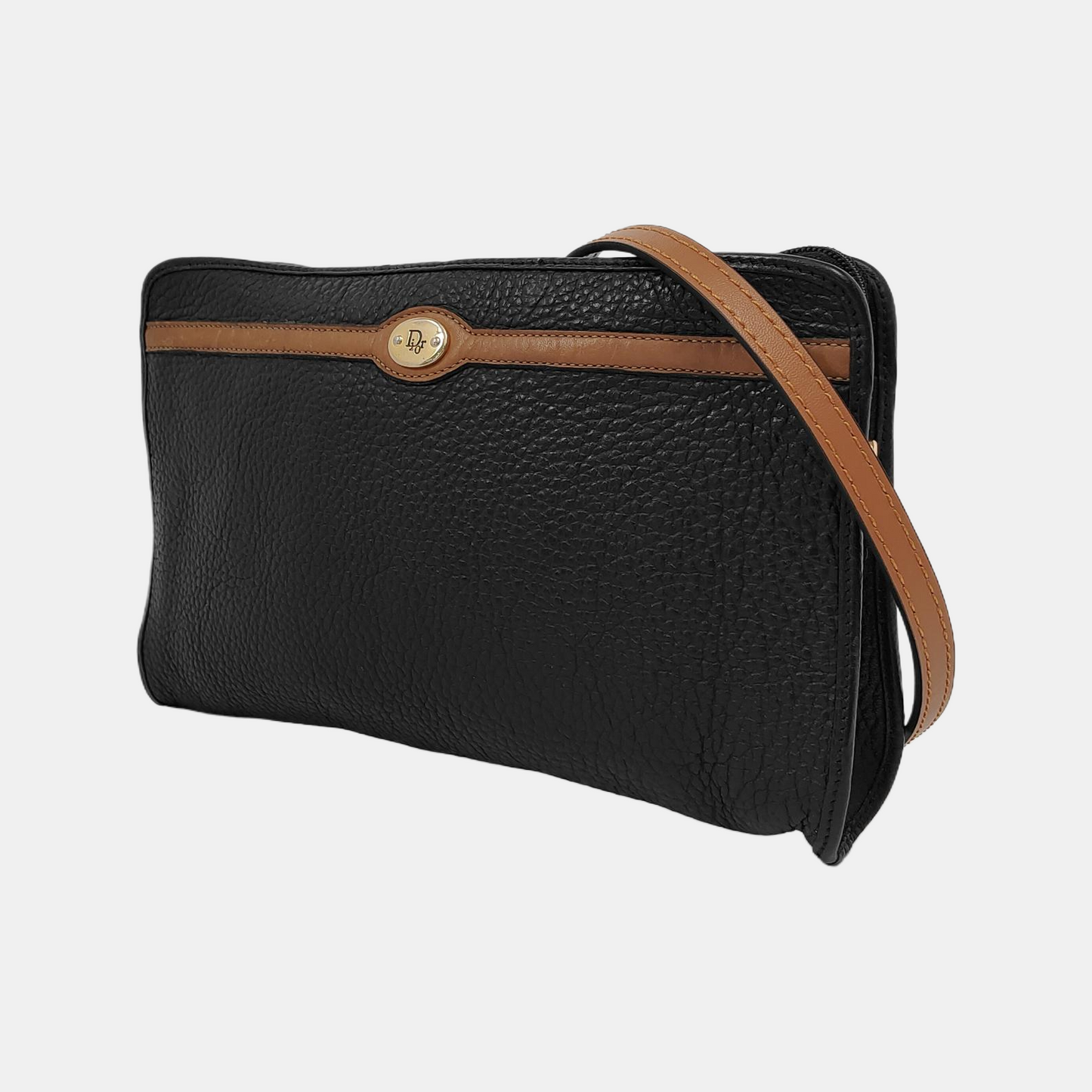 DIOR Black Leather Single Shoulder Bag Golden hardware-(SKU)-948124105
