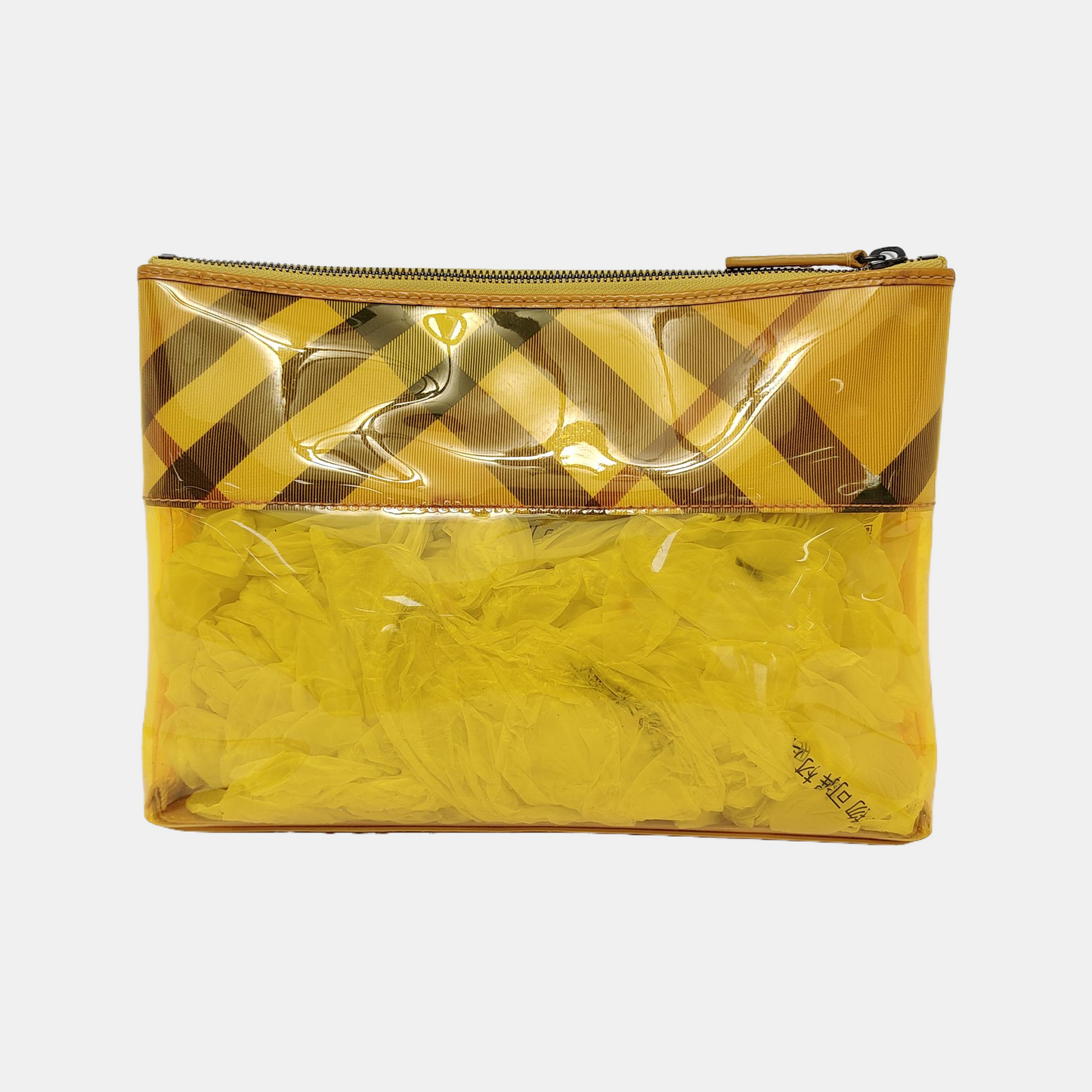BURBERRY Yellow Special Material Printed Clutch Black hardware-(SKU)-948078724