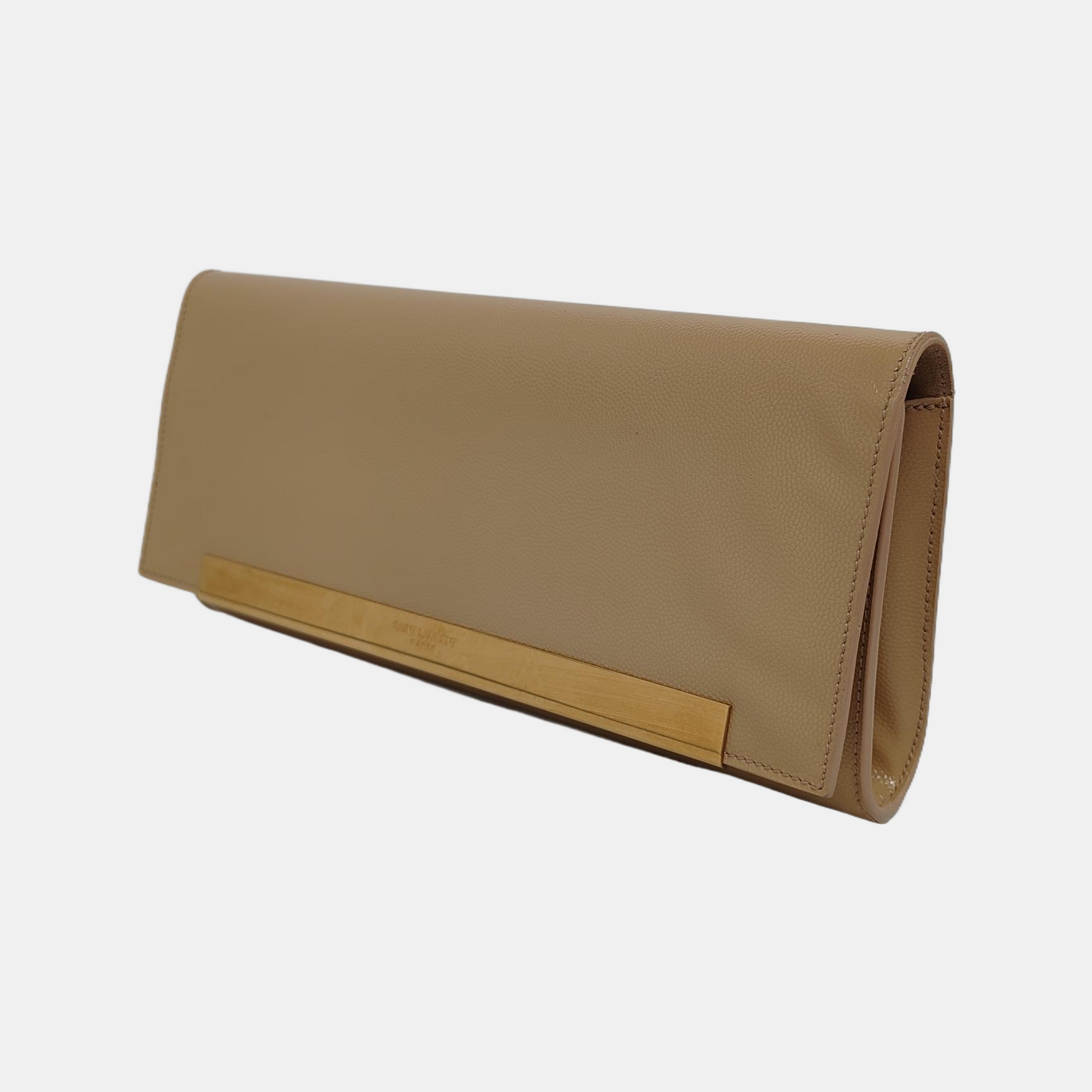 YSL Khaki Cowhide Handbag Golden hardware-(SKU)-948372708