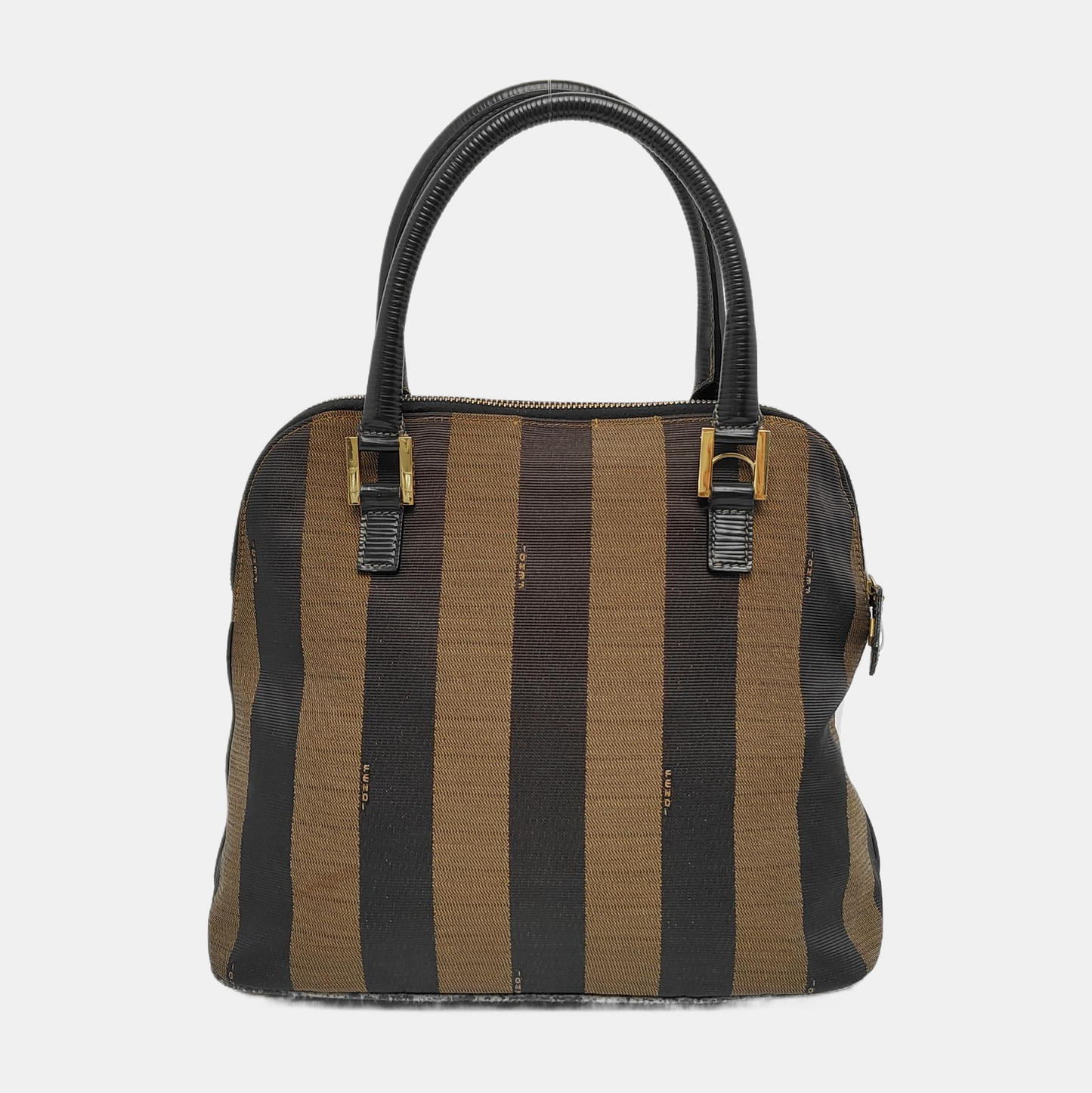 FENDI Brown Canvas Handbag Golden hardware-(SKU)-948418189
