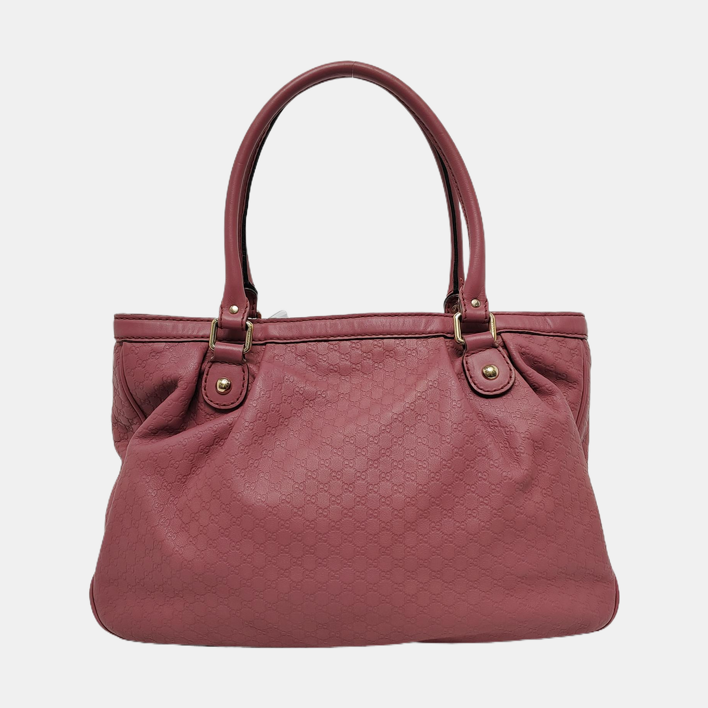 GUCCI Sukey Pink Cowhide Old Flower Embossed Handbag Golden hardware-(SKU)-948483016