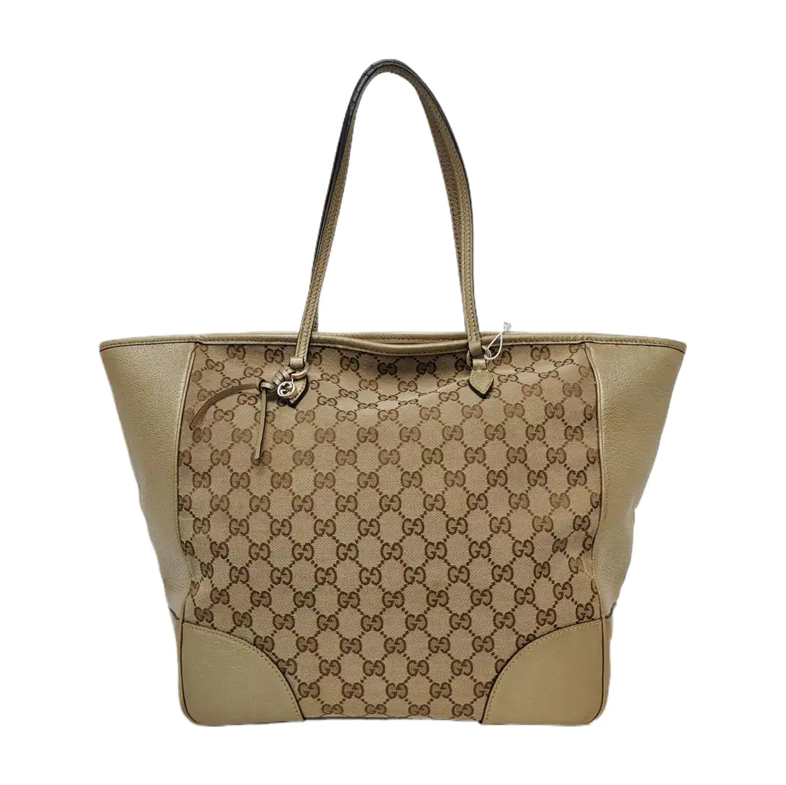 GUCCI Bree Medium size Khaki Canvas Tote Bag Silver Hardware-(SKU)-948482919