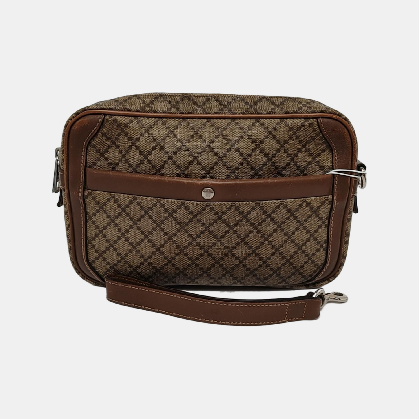 GUCCI GG Blooms Small size Khaki Calfskin Printed Handbag Silver Hardware-(SKU)-948628450