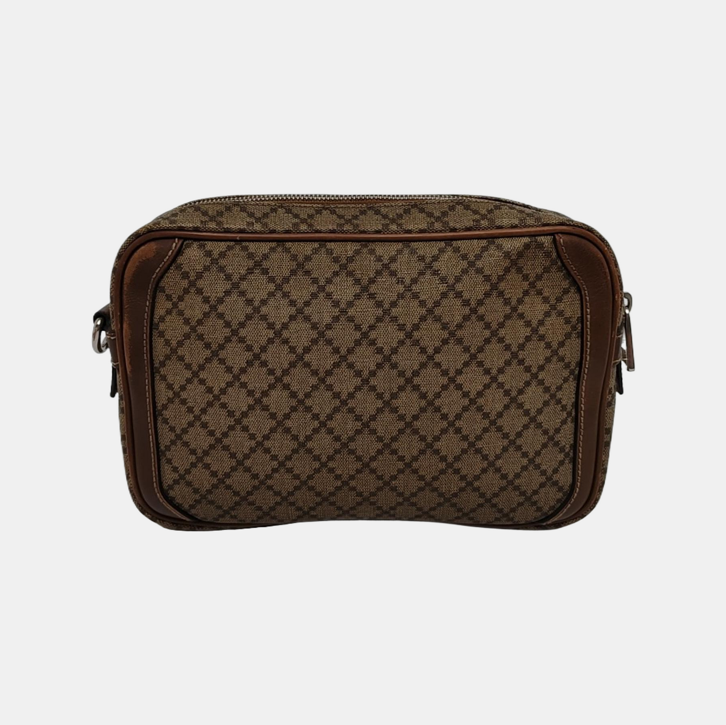 GUCCI GG Blooms Small size Khaki Calfskin Printed Handbag Silver Hardware-(SKU)-948628450