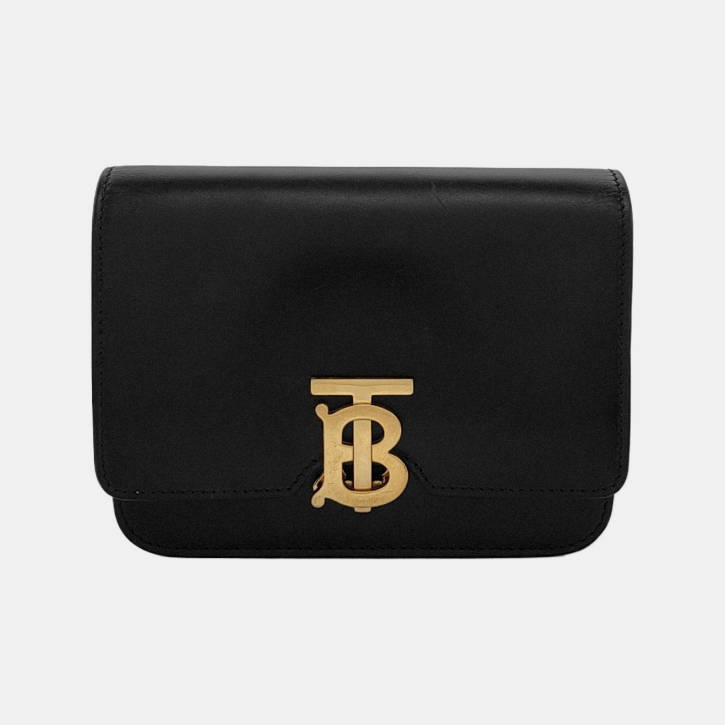BURBERRY TB mini Black Cowhide Clutch腰包/胸包 Golden hardware-(SKU)-948383912
