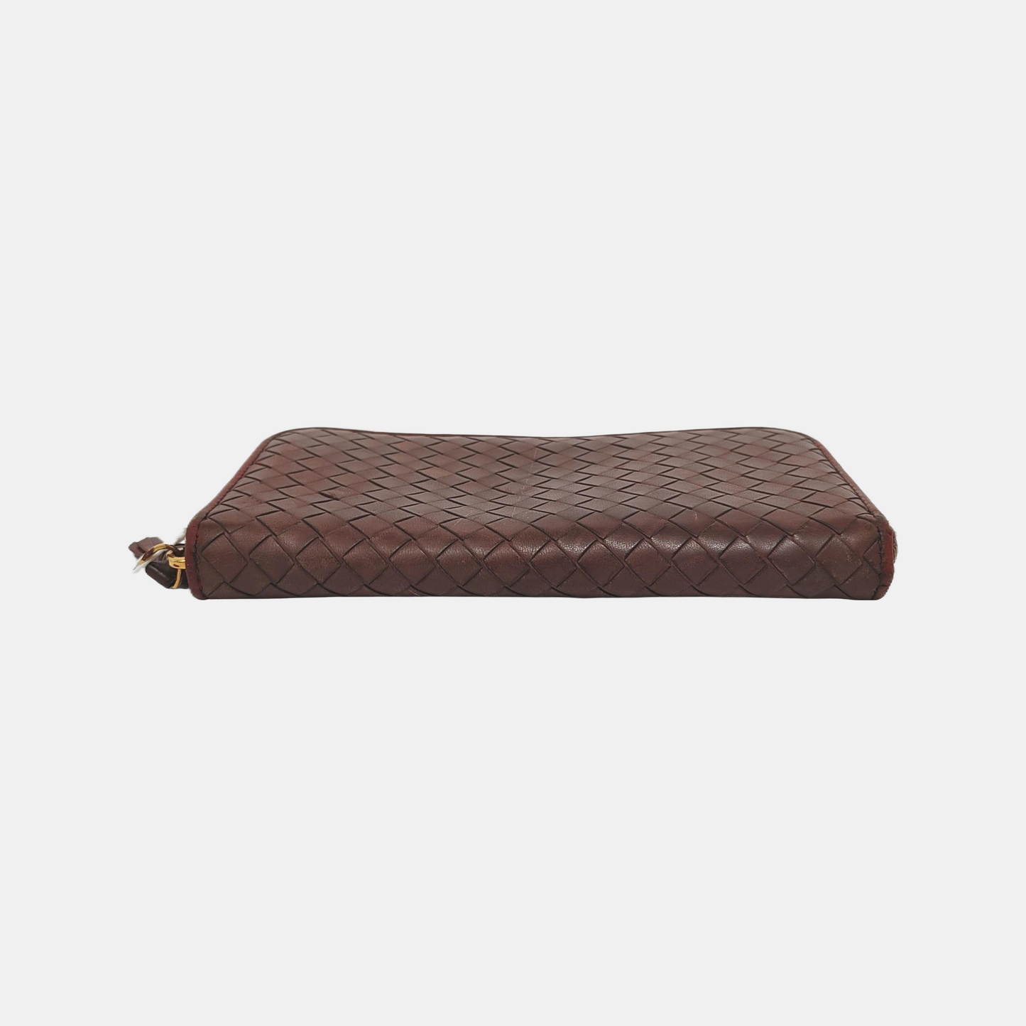 BOTTEGA VENETA Purple Cowhide Braided Wallet Golden hardware-(SKU)-948516731