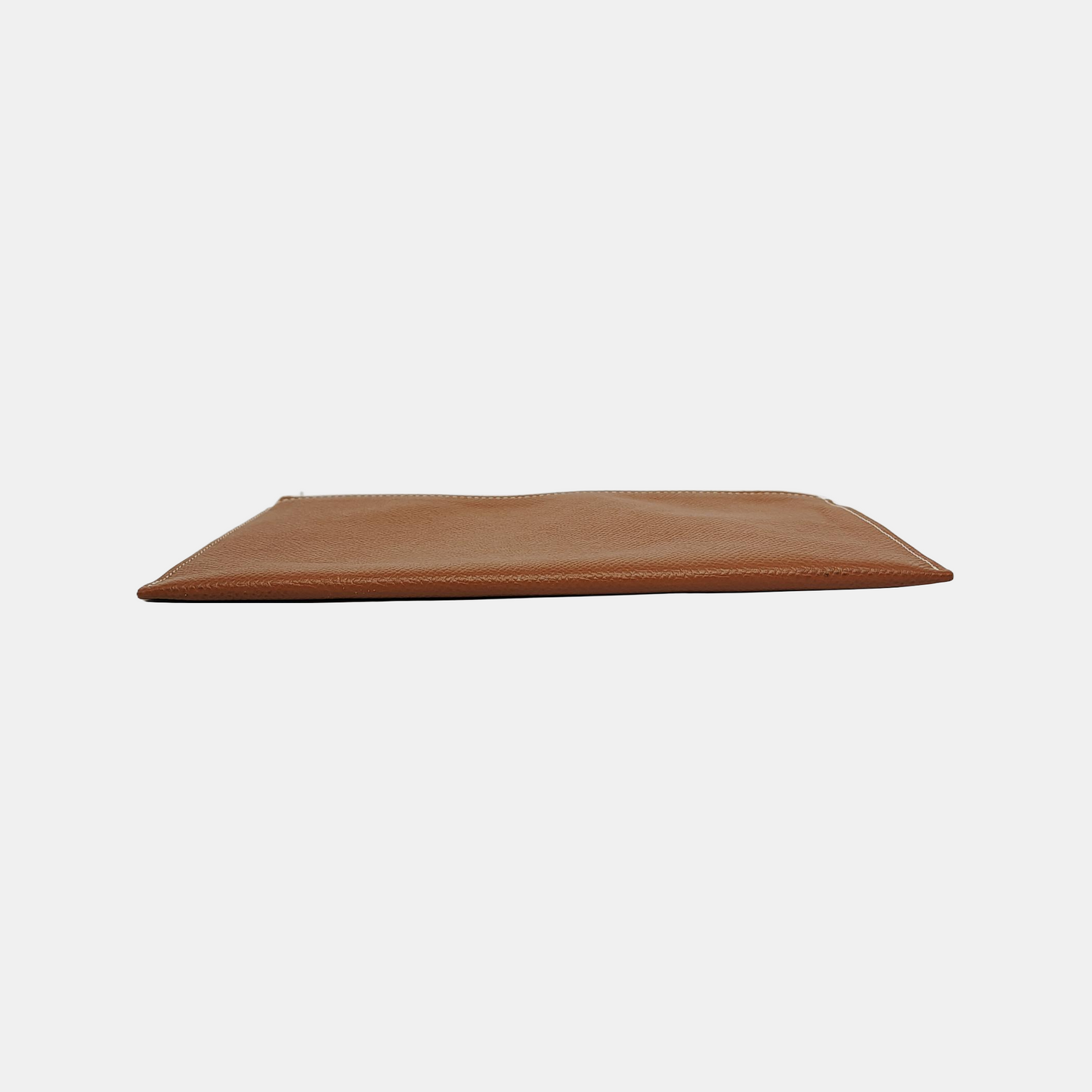 HERMÈS Atout Gold BrownEpsom牛皮手拿包 Silver Hardware Astamp-(SKU)-948732539