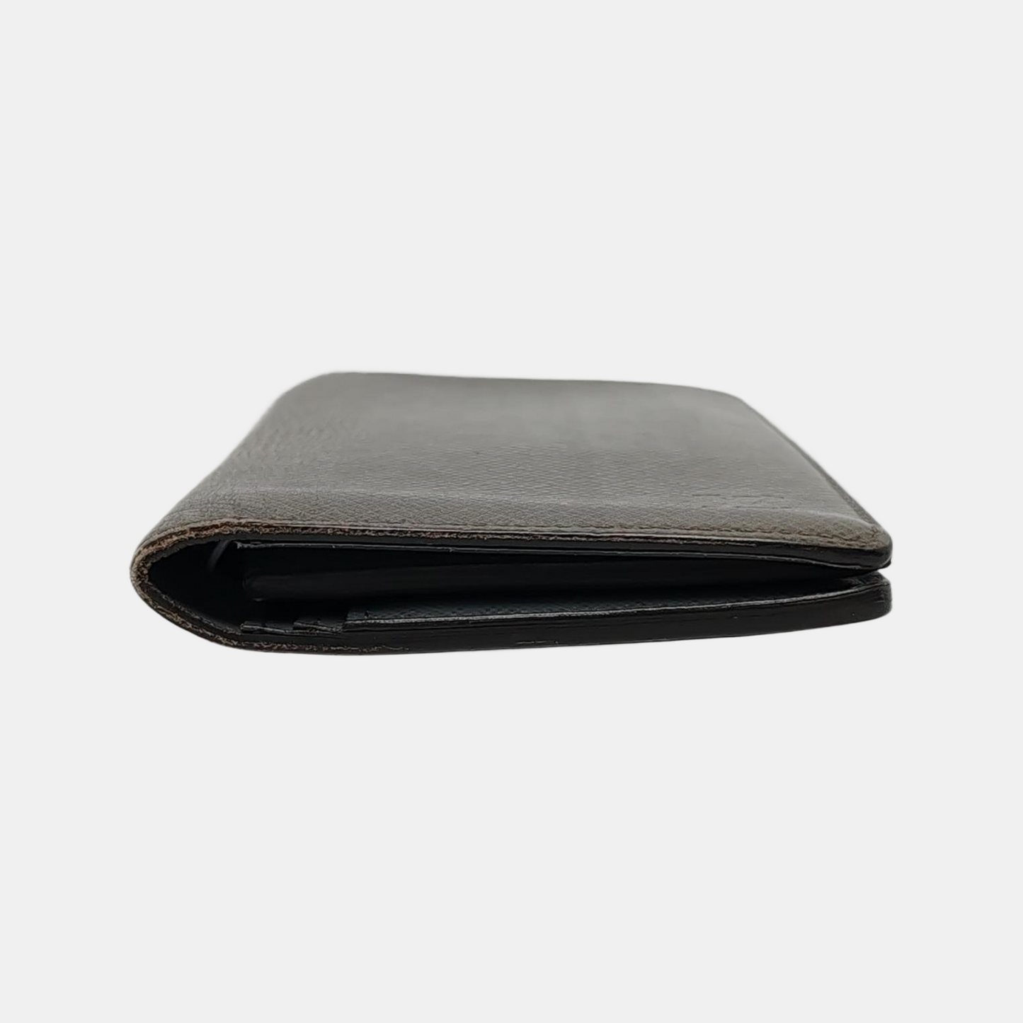 LOUIS VUITTON BRAZZA Gray Cowhide Wallet Silver Hardware-(SKU)-948585985