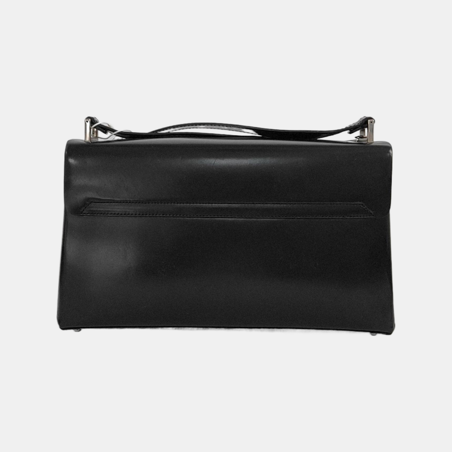 GUCCI Black Cowhide Single Shoulder Bag Crossbody Bag Silver Hardware-(SKU)-948769187
