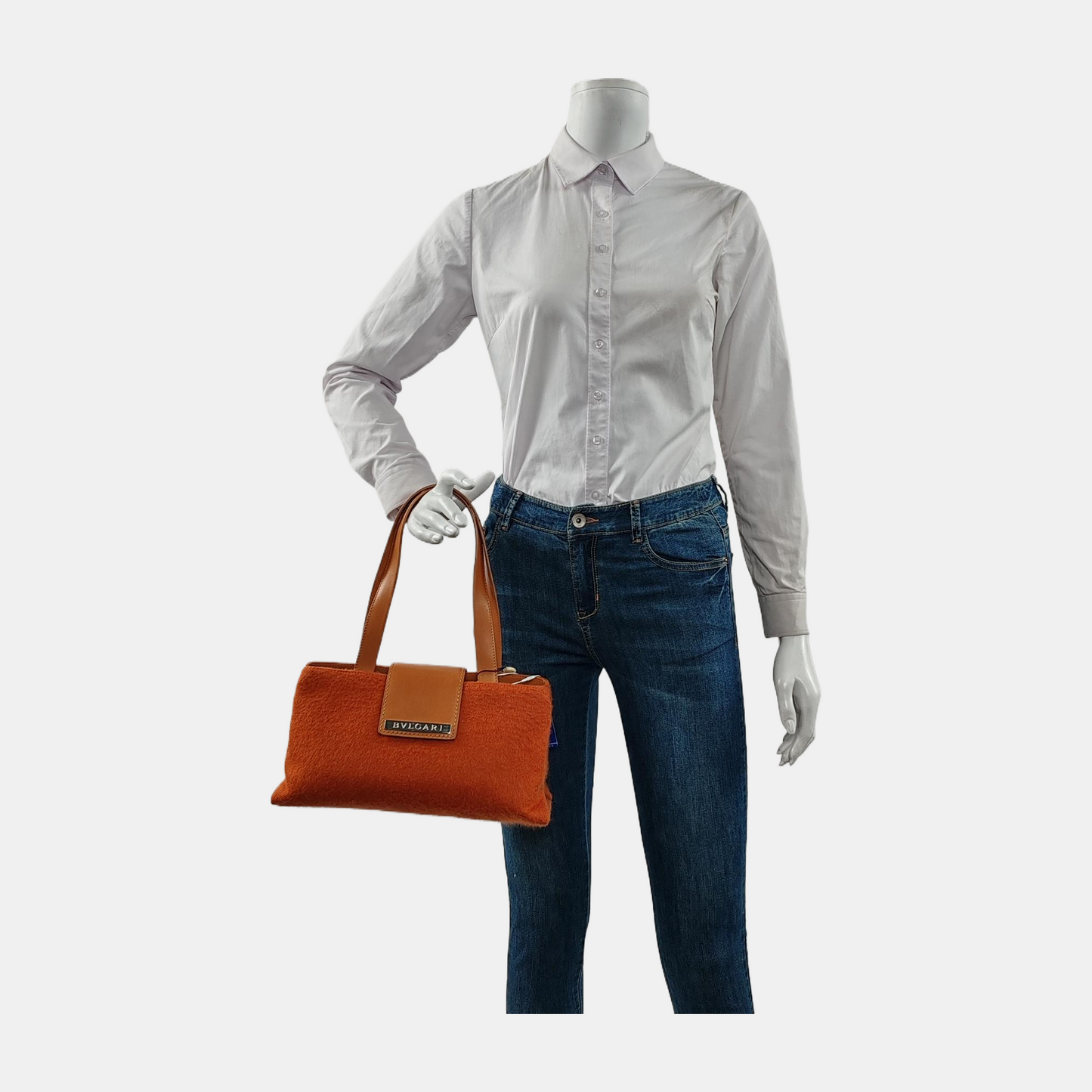 BVLGARI BVLGARI LOGOOrange Fabric Single Shoulder Bag-(SKU)-948941117