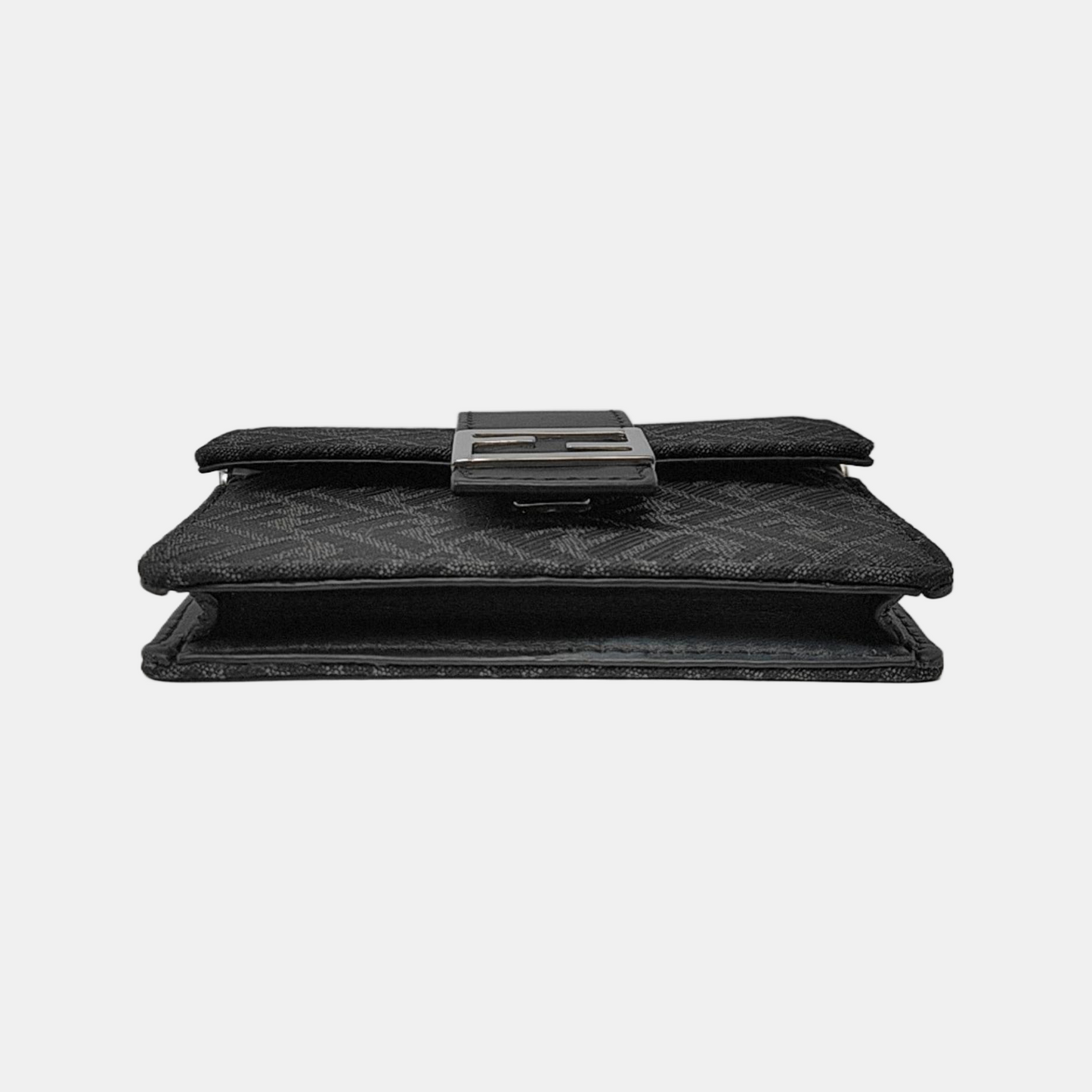 FENDI Baguette mini Black织物双F提花钱包 Silver Hardware-(SKU)-948893473