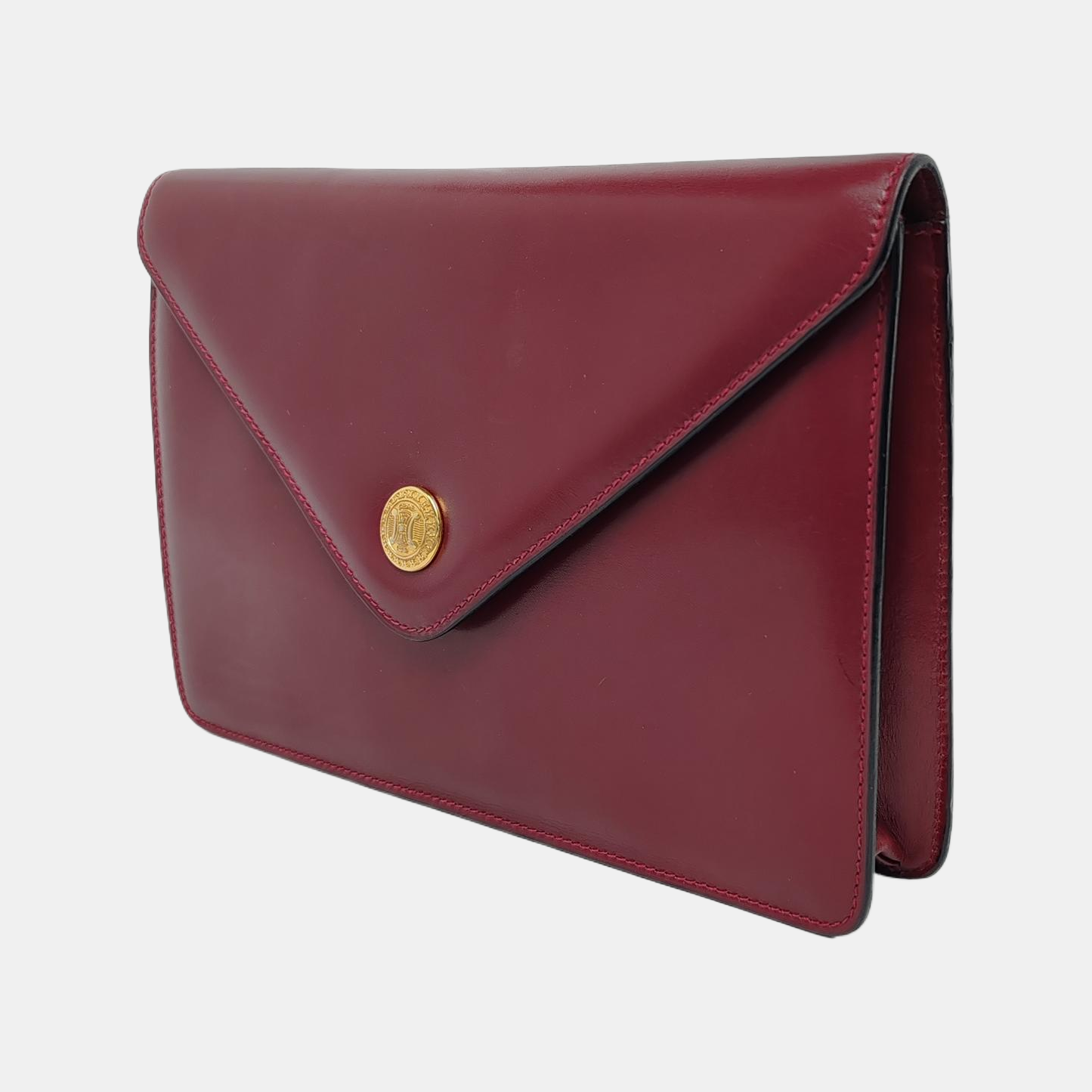 CELINE Red Calfskin Triumph Handbag Golden hardware-(SKU)-949081415