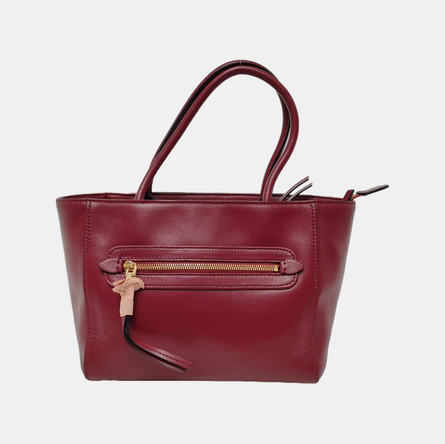 Miu Miu Burgundy leather handbag, single shoulder bag Golden hardware Removable shoulder strap-(SKU)-949081414