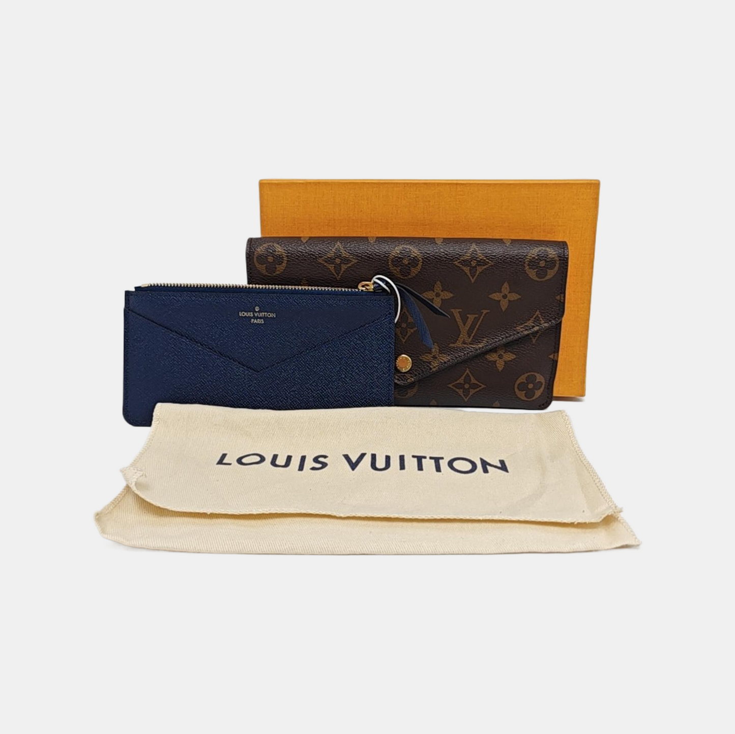 LOUIS VUITTON JEANNE Brown coated canvas vintage wallet Golden hardware Sub-bag-(SKU)-949079769